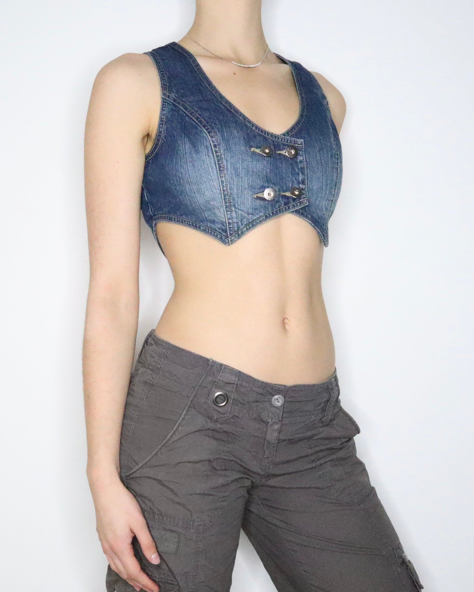 Guess Denim Mini Vest (Medium) 