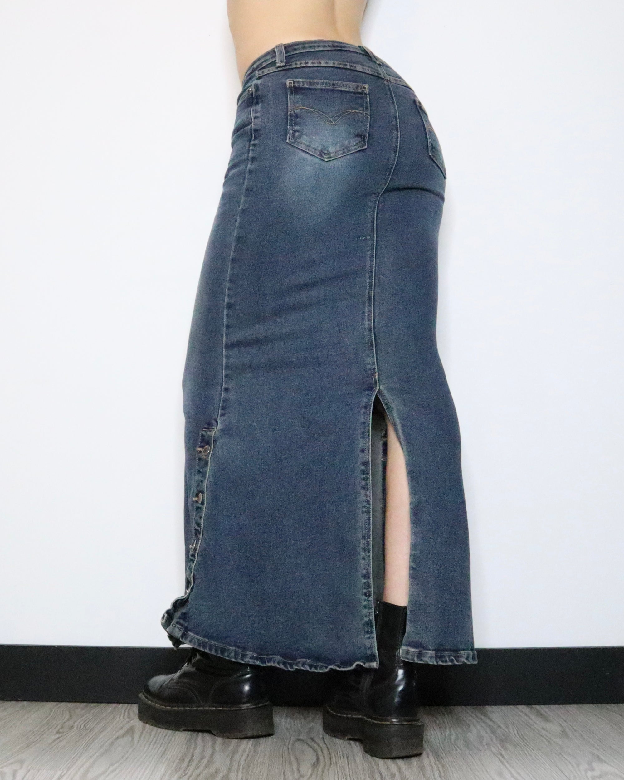 Denim Maxi Skirt (Small) 