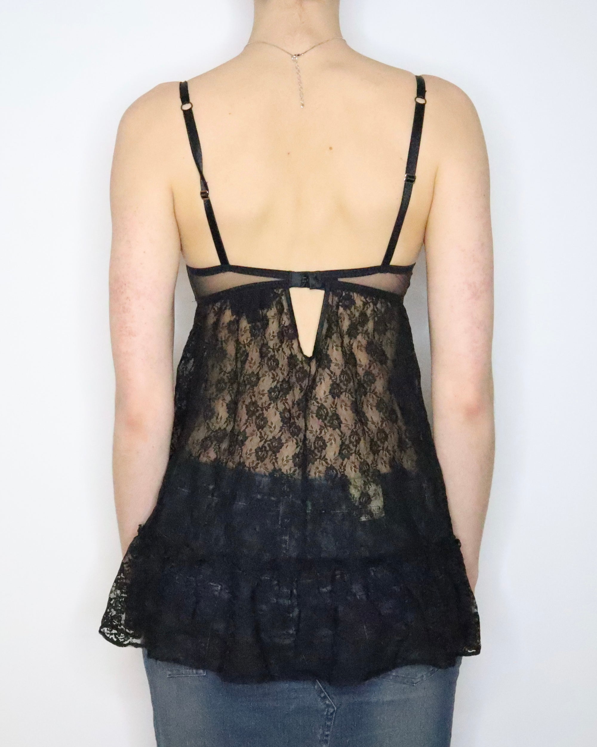 Black Lace Babydoll Bustier (Small) 