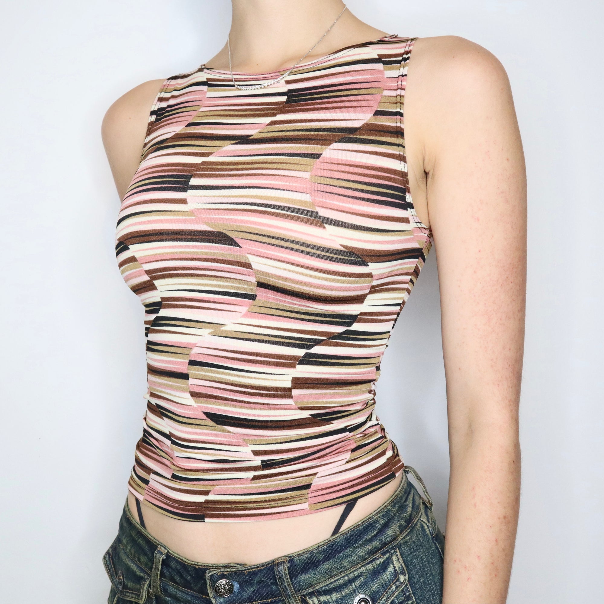 Vintage Early 2000s Abstract Print Tank Top