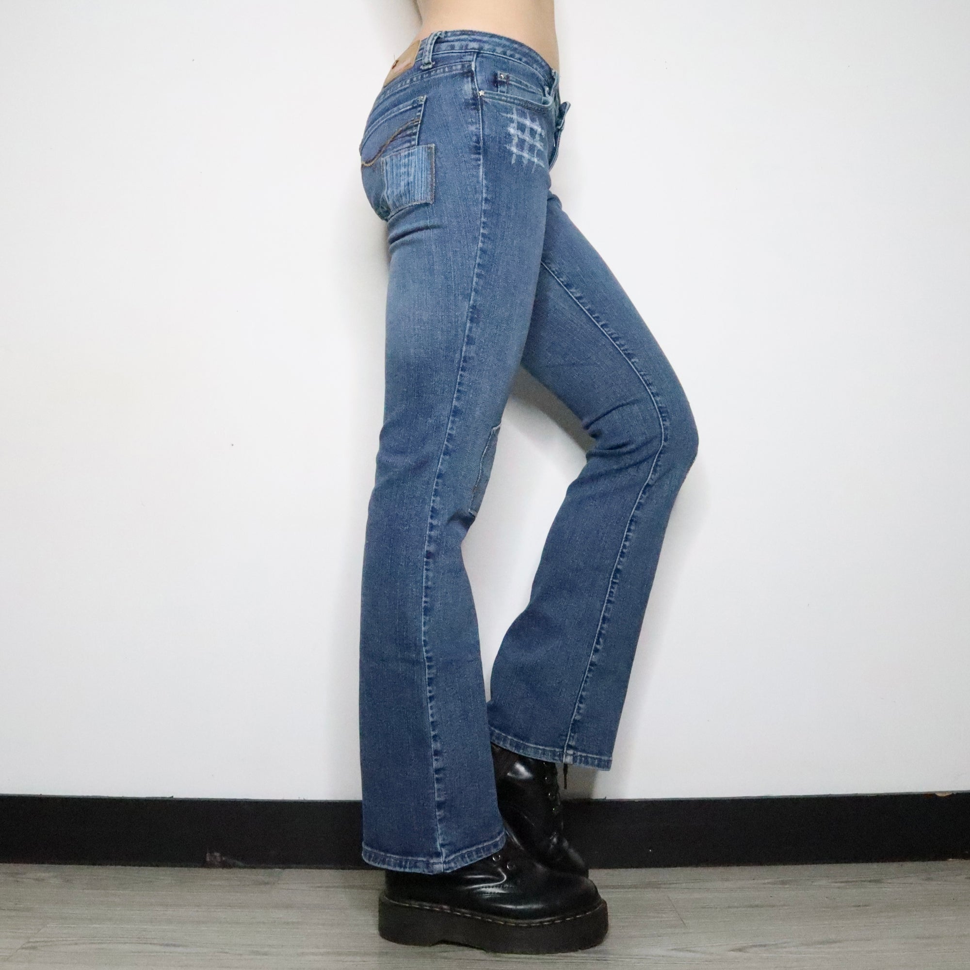 Patchwork Flare Jeans (Small) - Imber Vintage
