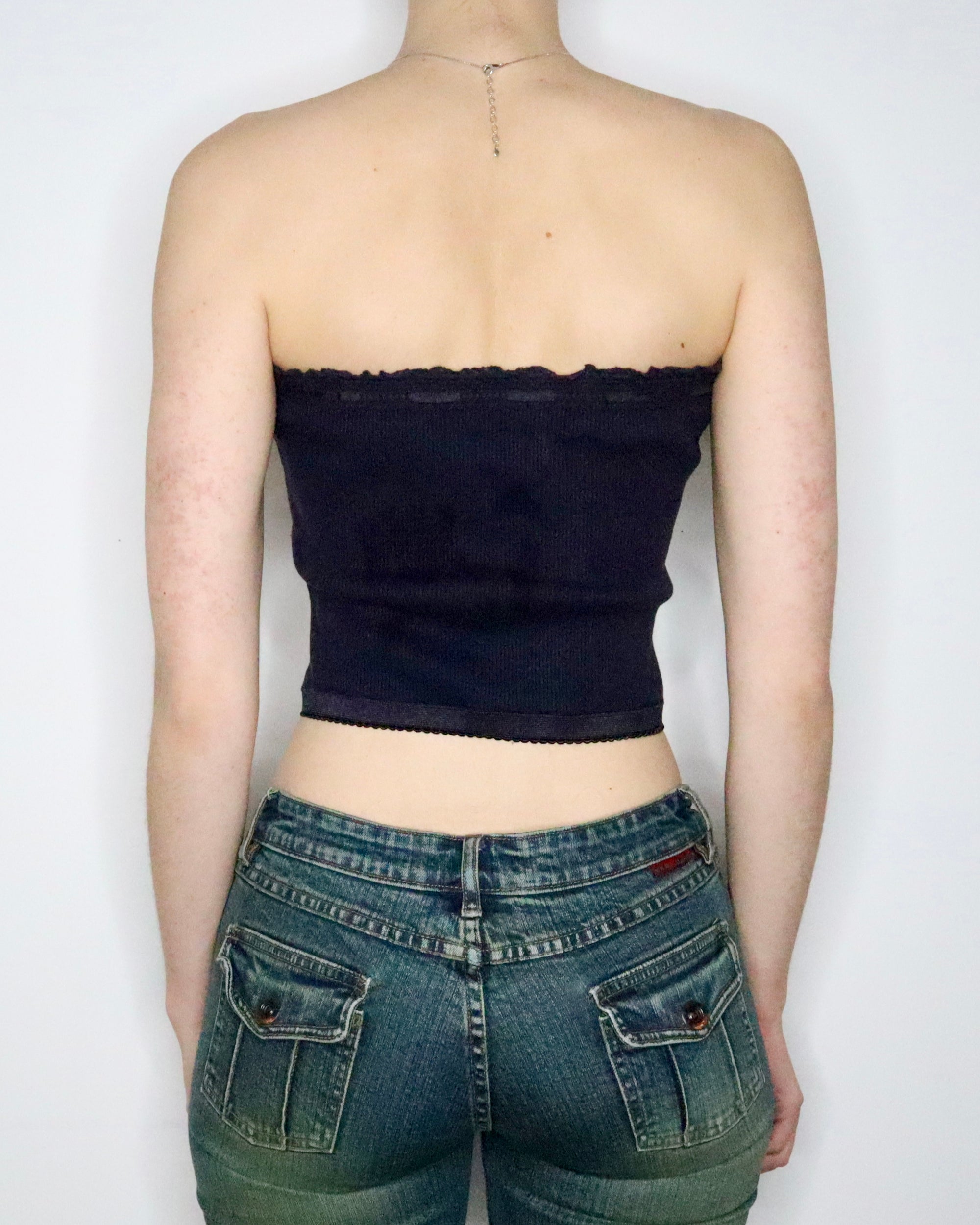 Navy Lace Tube Top (XS) 