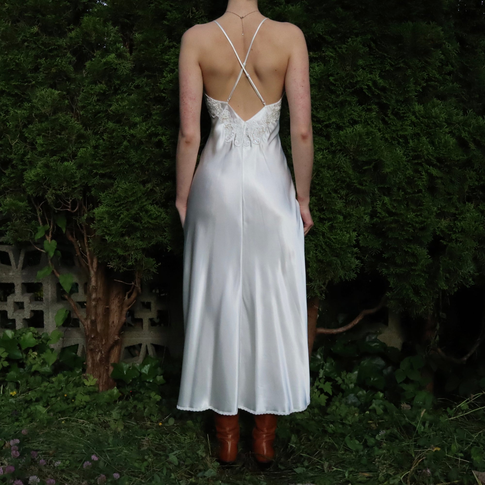 White Satin Gown 
