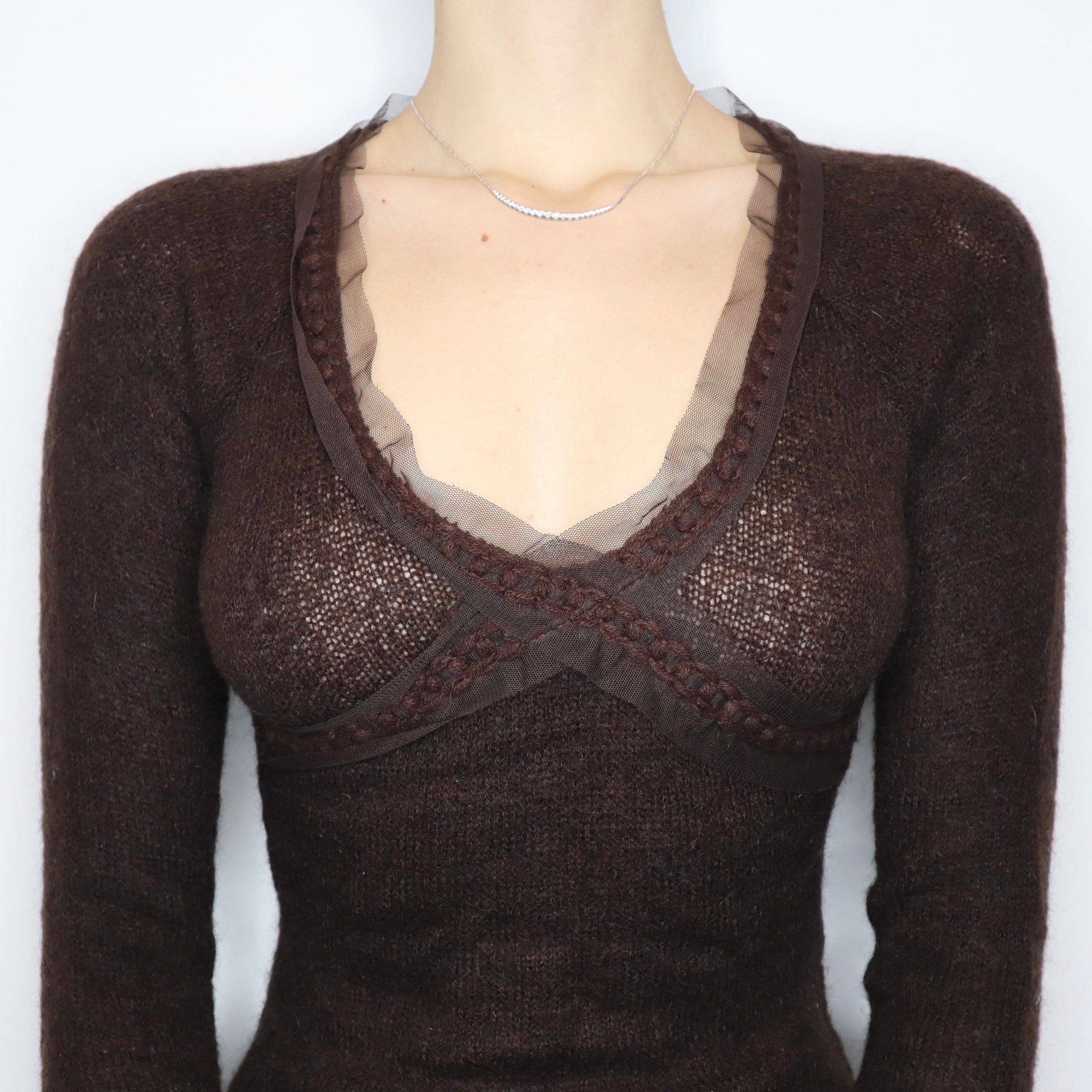 Dark Brown Mohair Sweater 