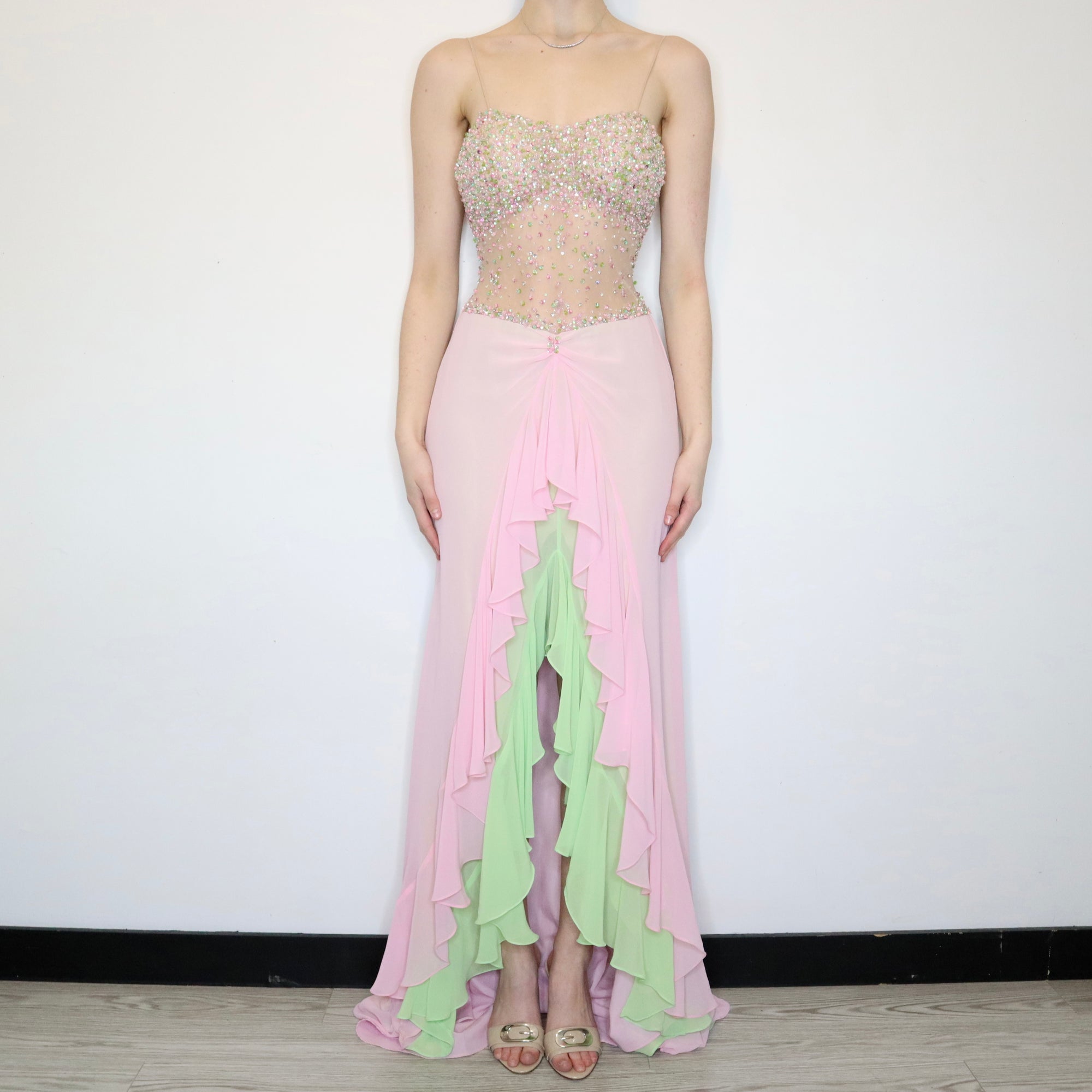 Y2K Princess Prom Dress - Imber Vintage Y2K Princess Prom Dress - Imber Vintage