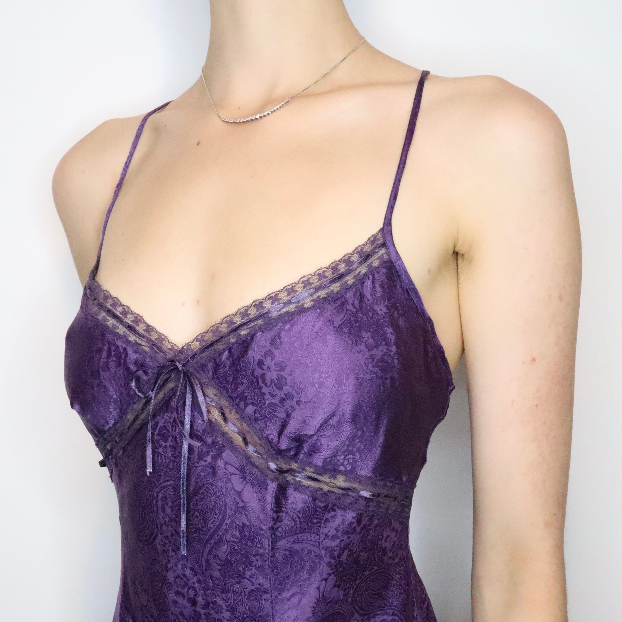 Purple Silk Slip Dress (S-M)