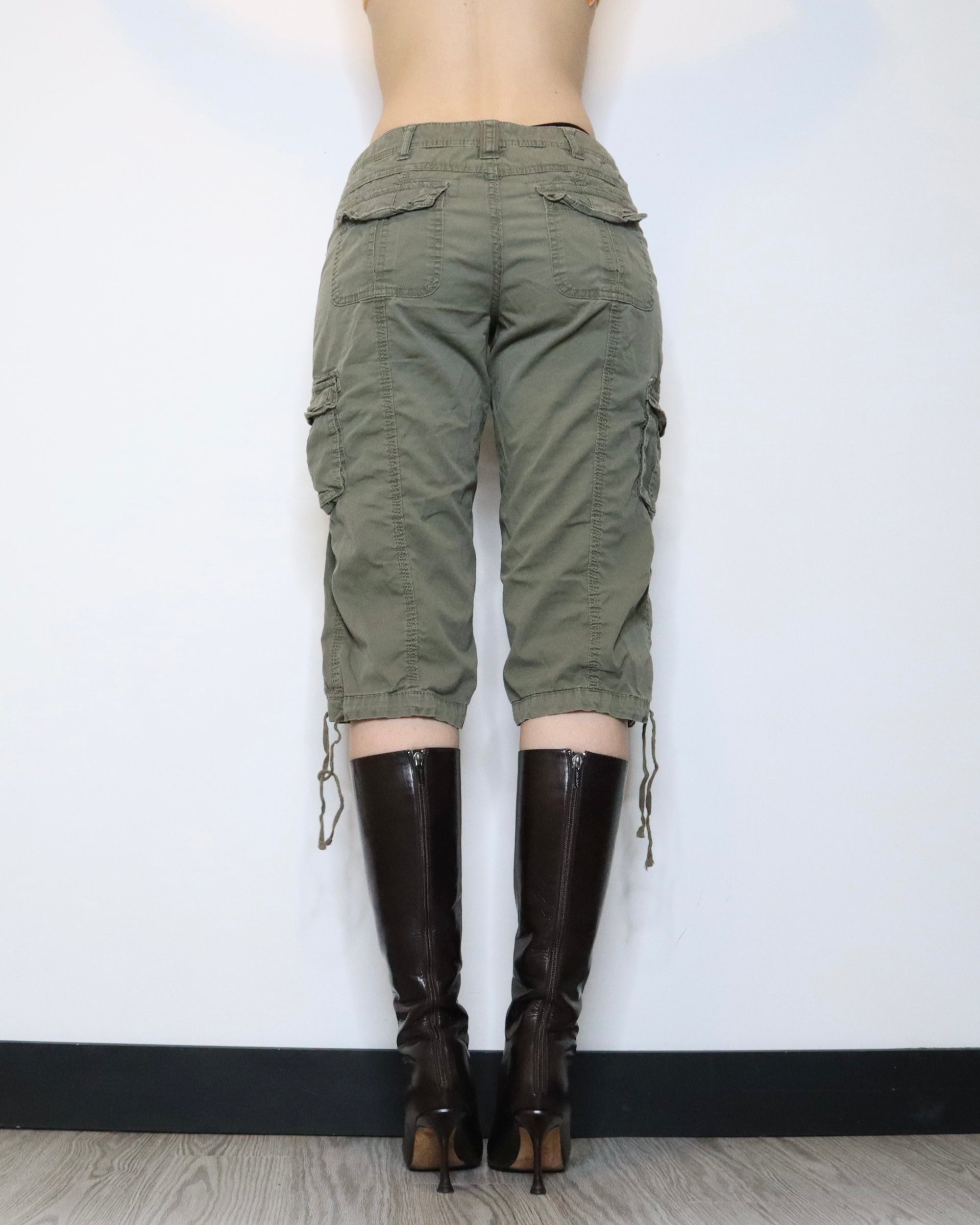 Green Cargo Capris (Medium) 