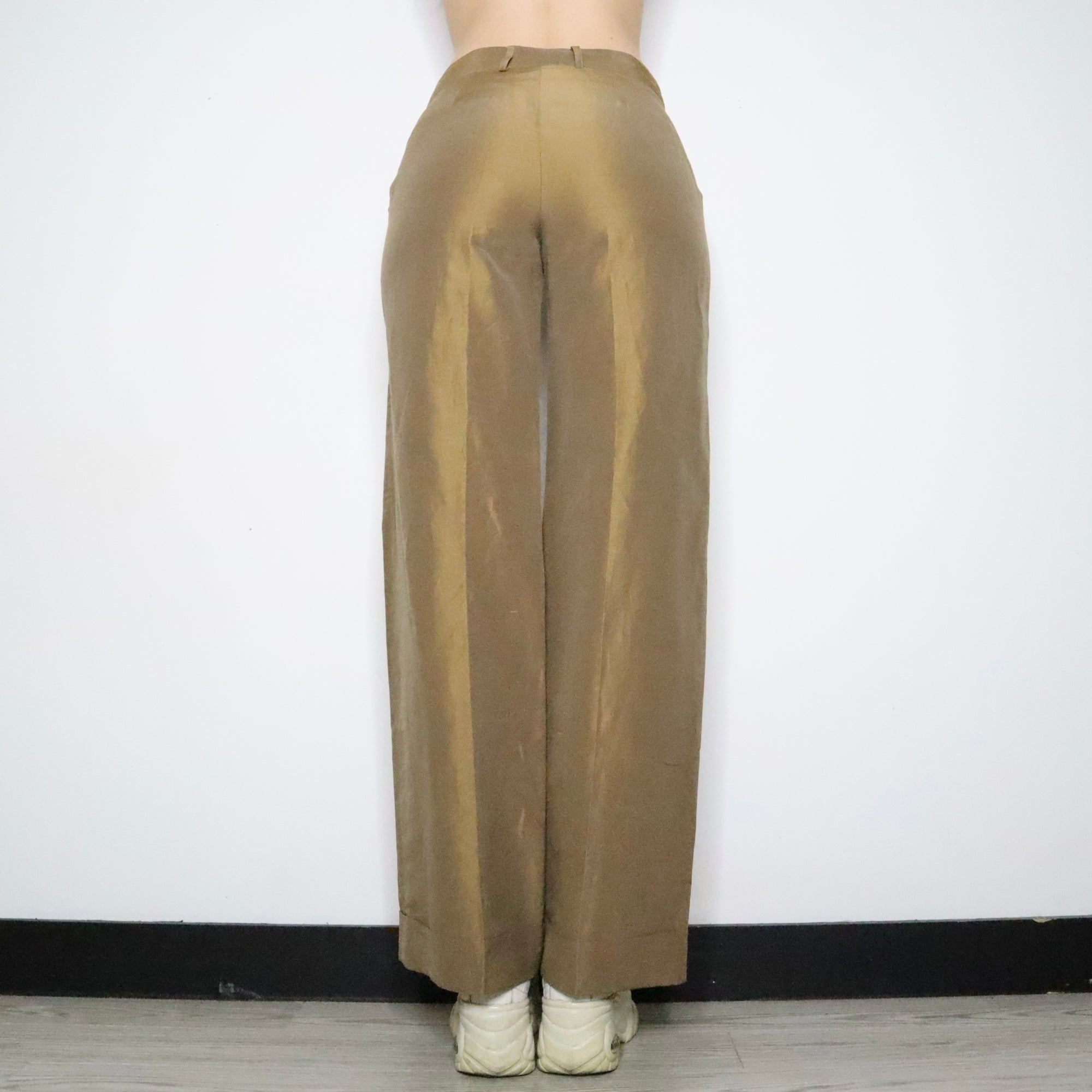Alberta Ferretti Bronze Linen Pants (S-M)