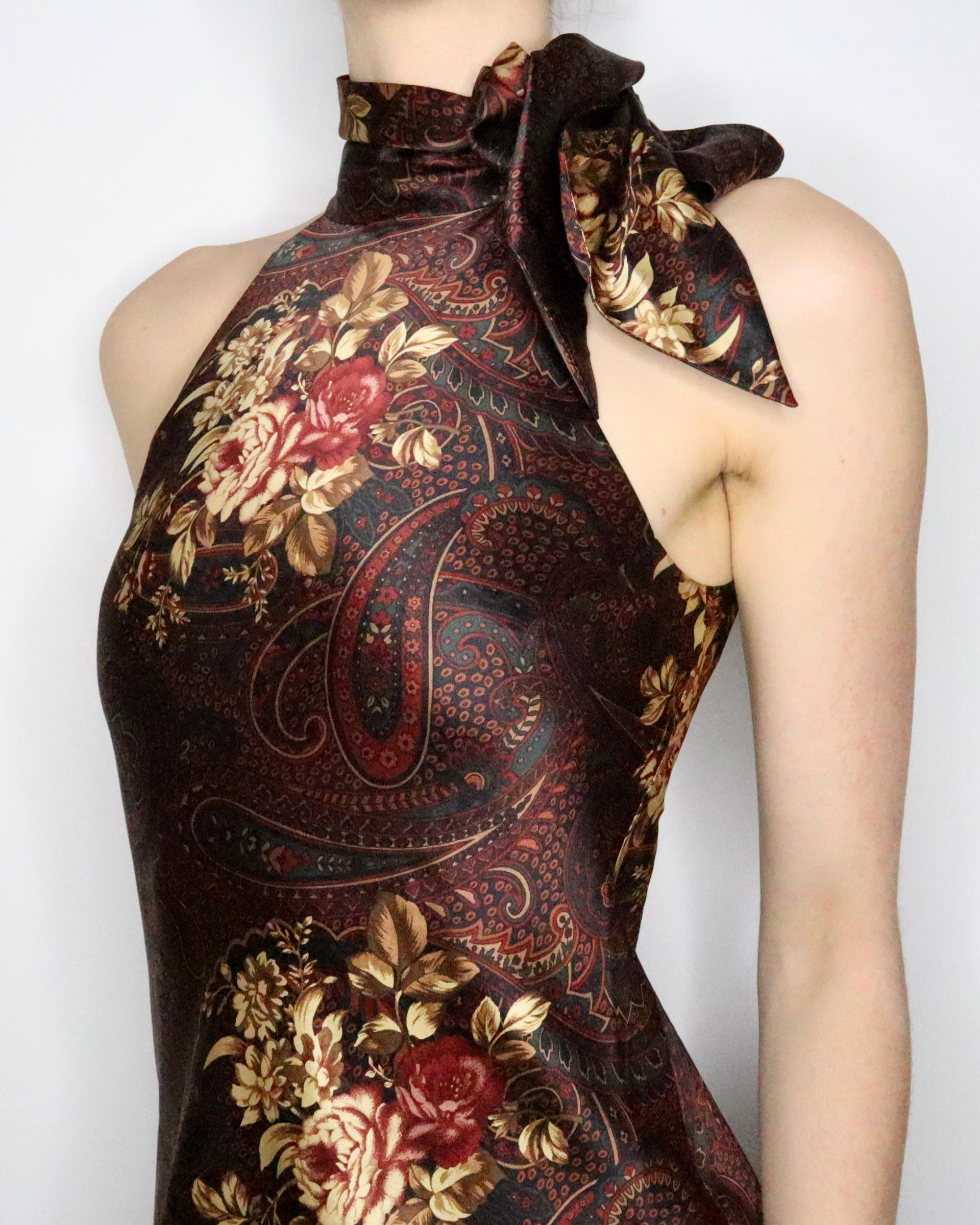 Ralph Lauren Paisley Silk Midi Dress (Medium)