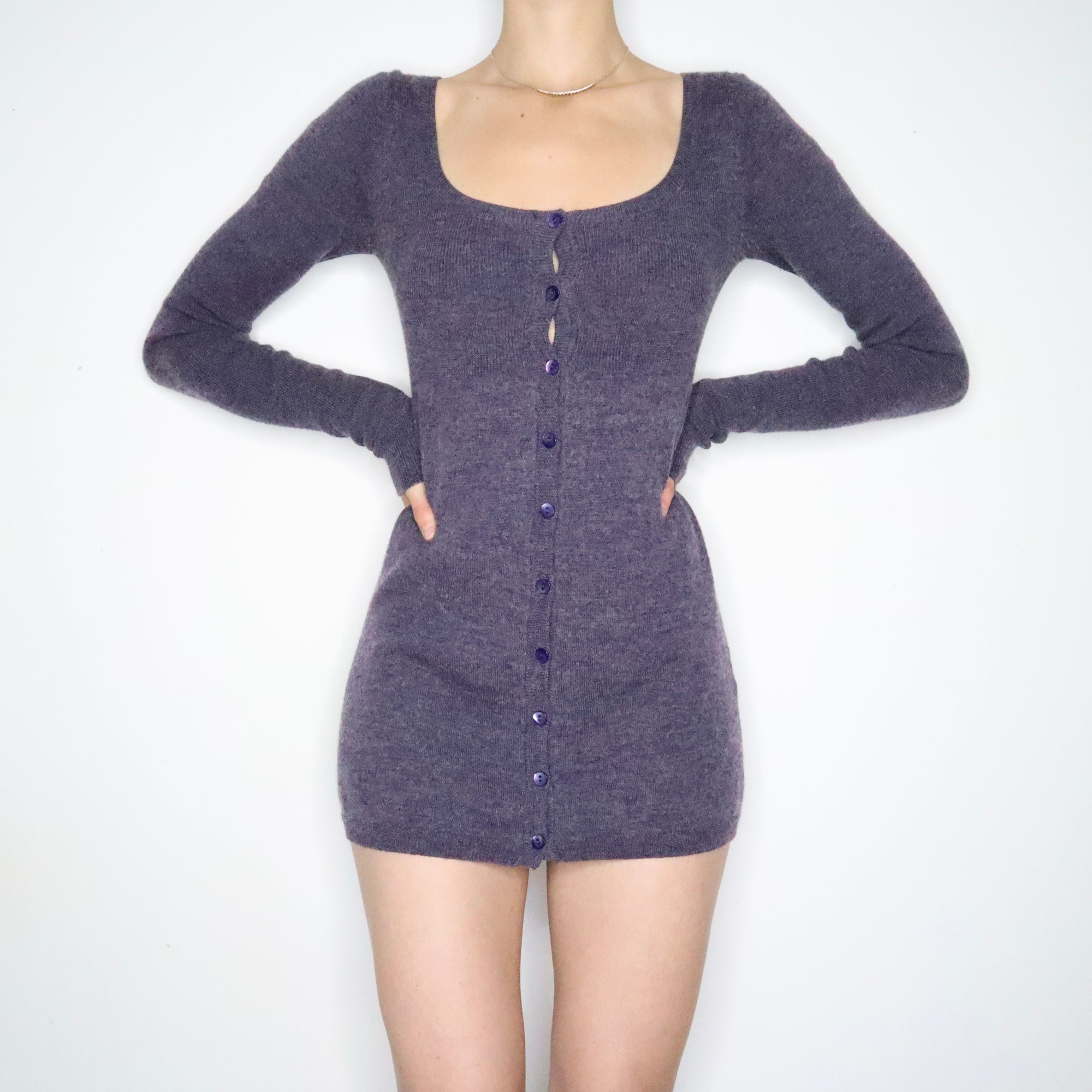 Fuzzy Purple Babydoll Sweater Dress (Small) Fuzzy Purple Babydoll Sweater Dress (Small)