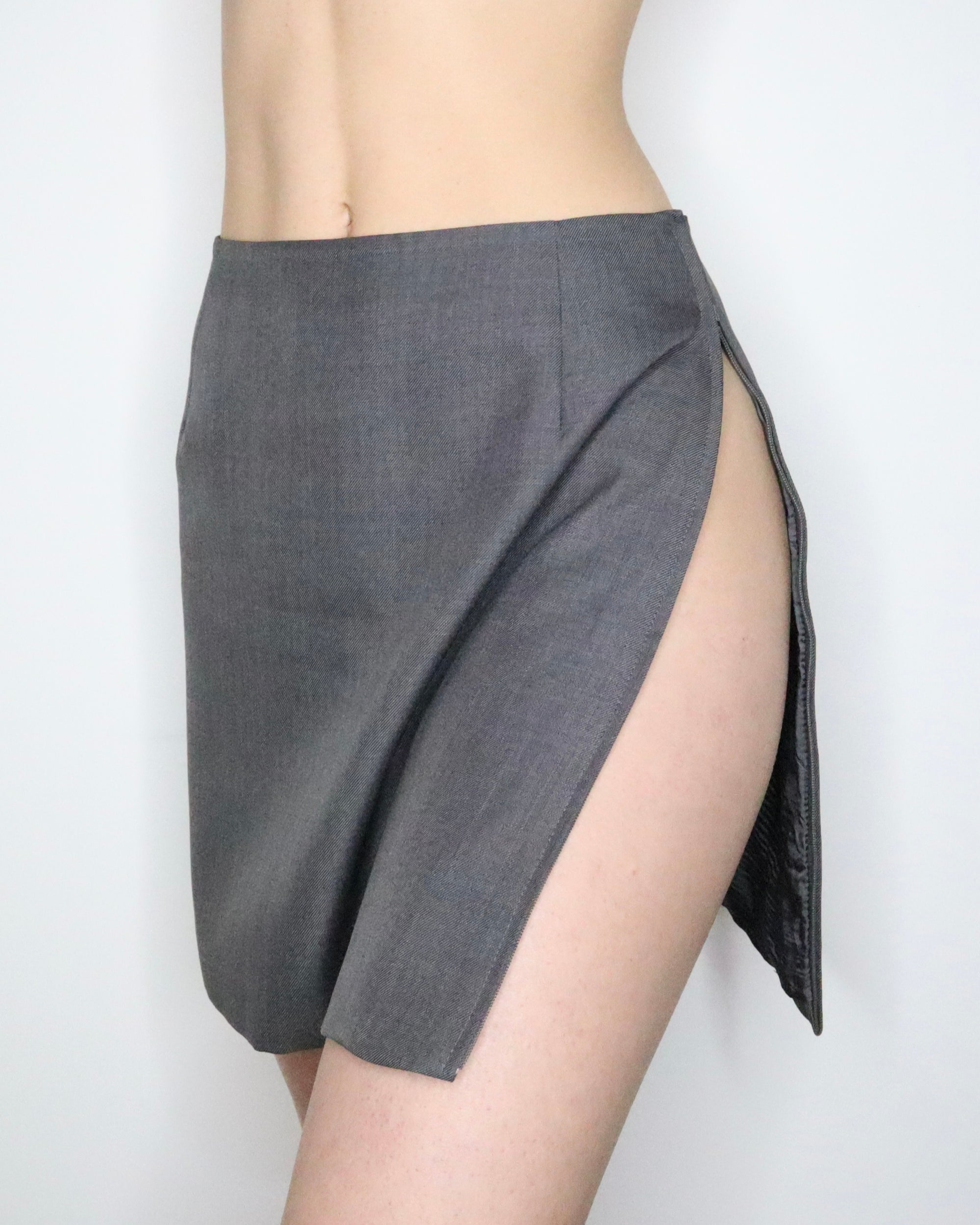 Sportmax Gray Mini Skirt (Small) 