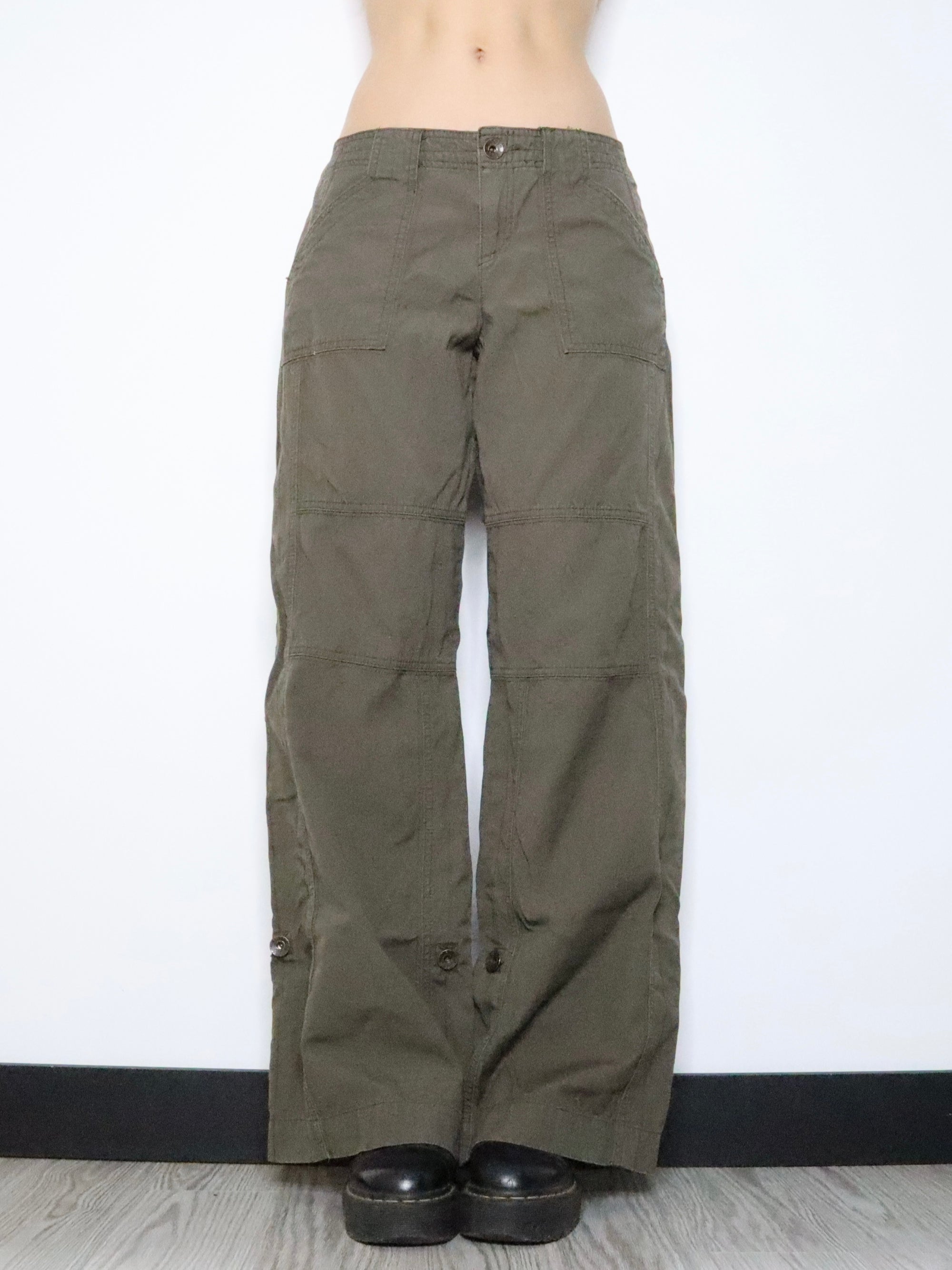 Baggy Green Cargo Pants (Large) 