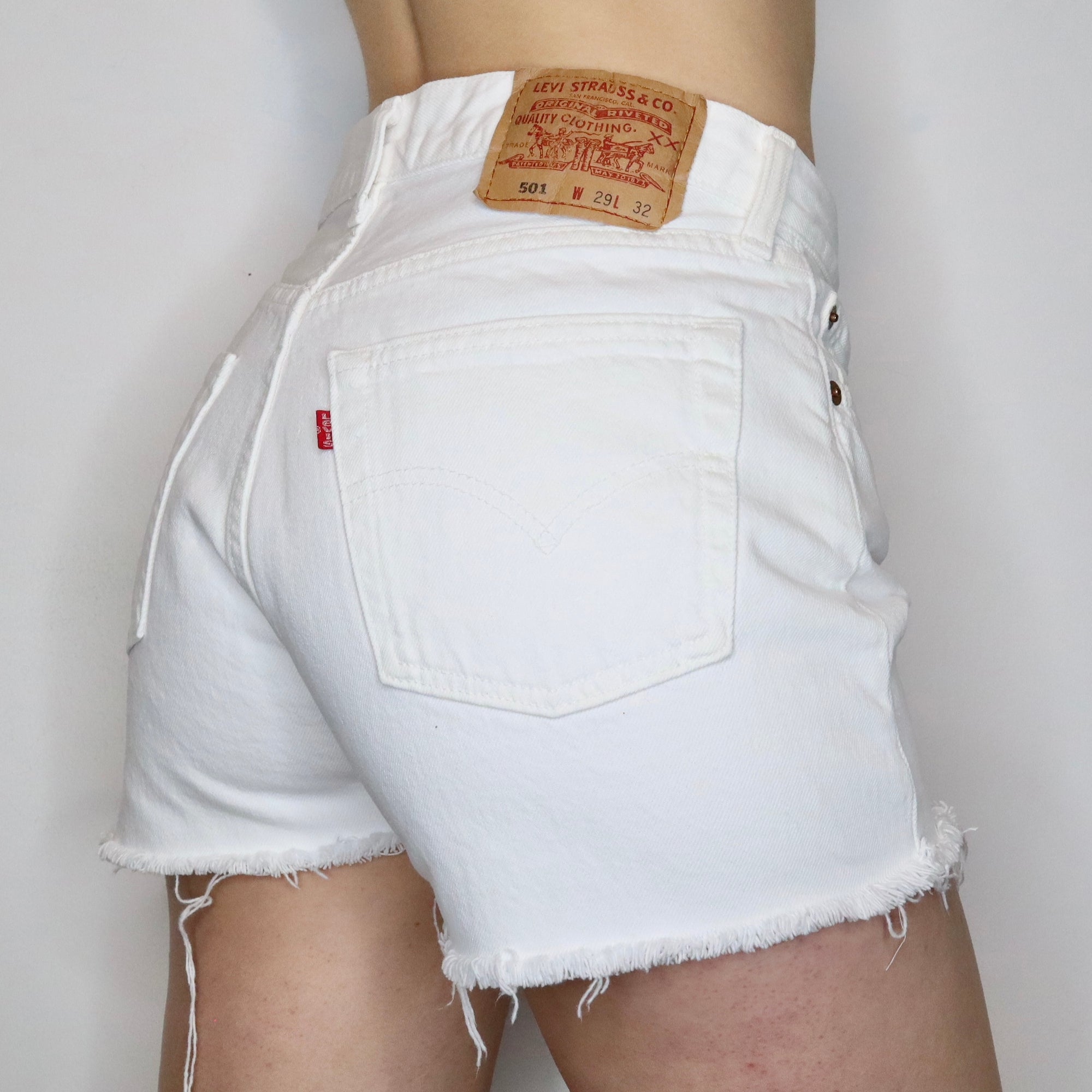 White Levi's 501 Shorts 