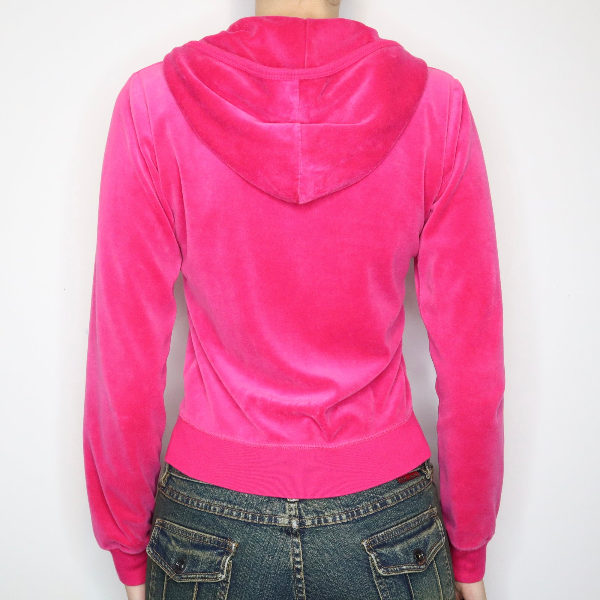 Vintage Early 2000s Juicy Couture Hot Pink Velour Hoodie