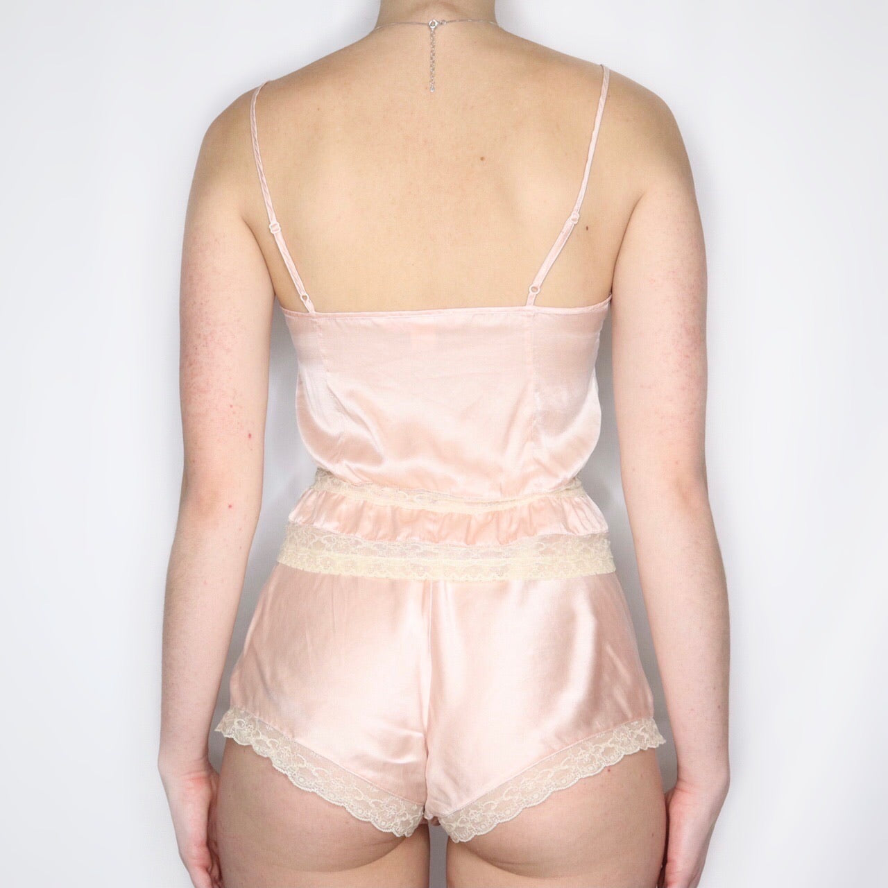 Early 2000s Victoria's Secret Pale Pink Silk Sleep Set