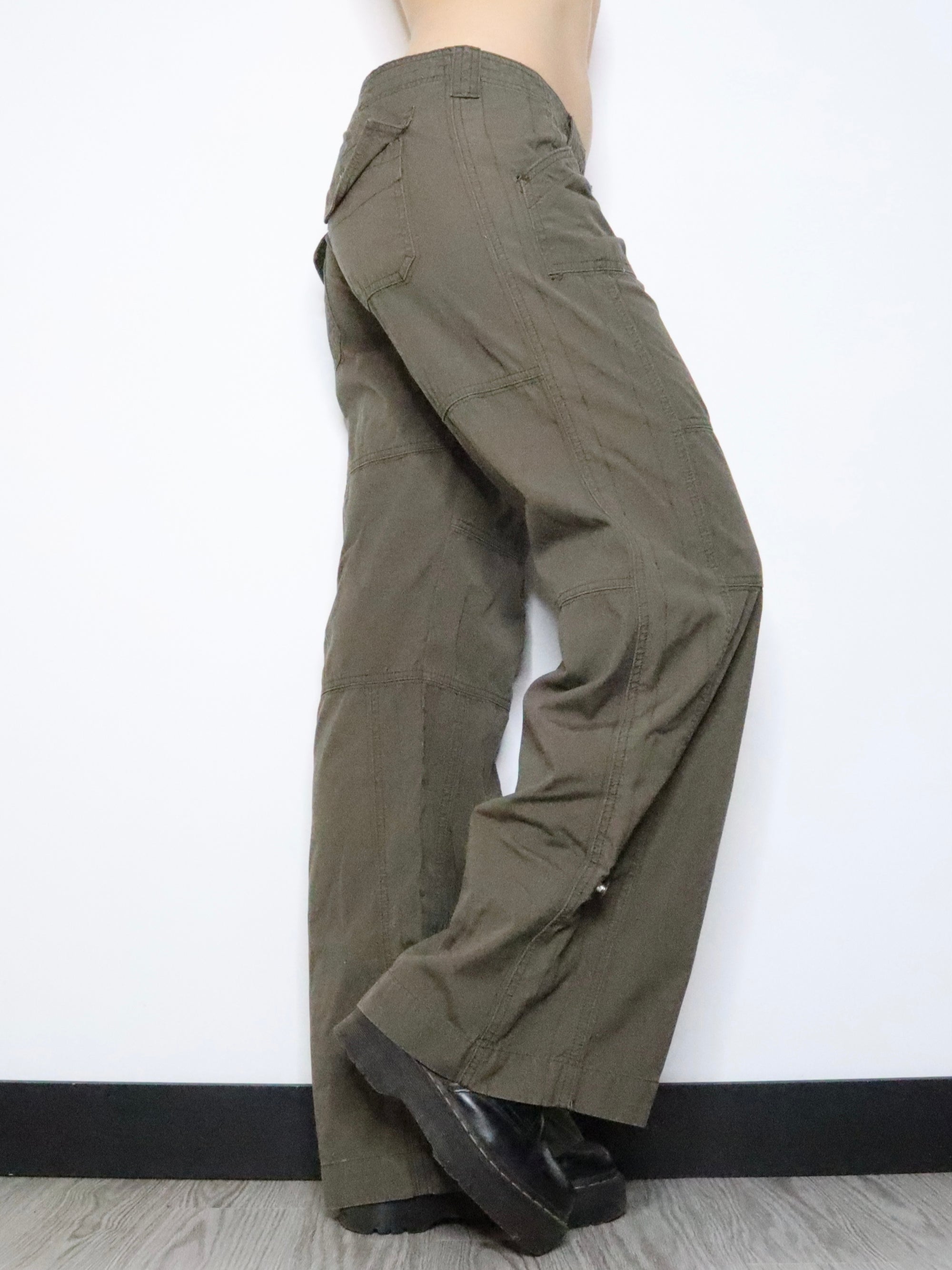 Baggy Green Cargo Pants (Large) 