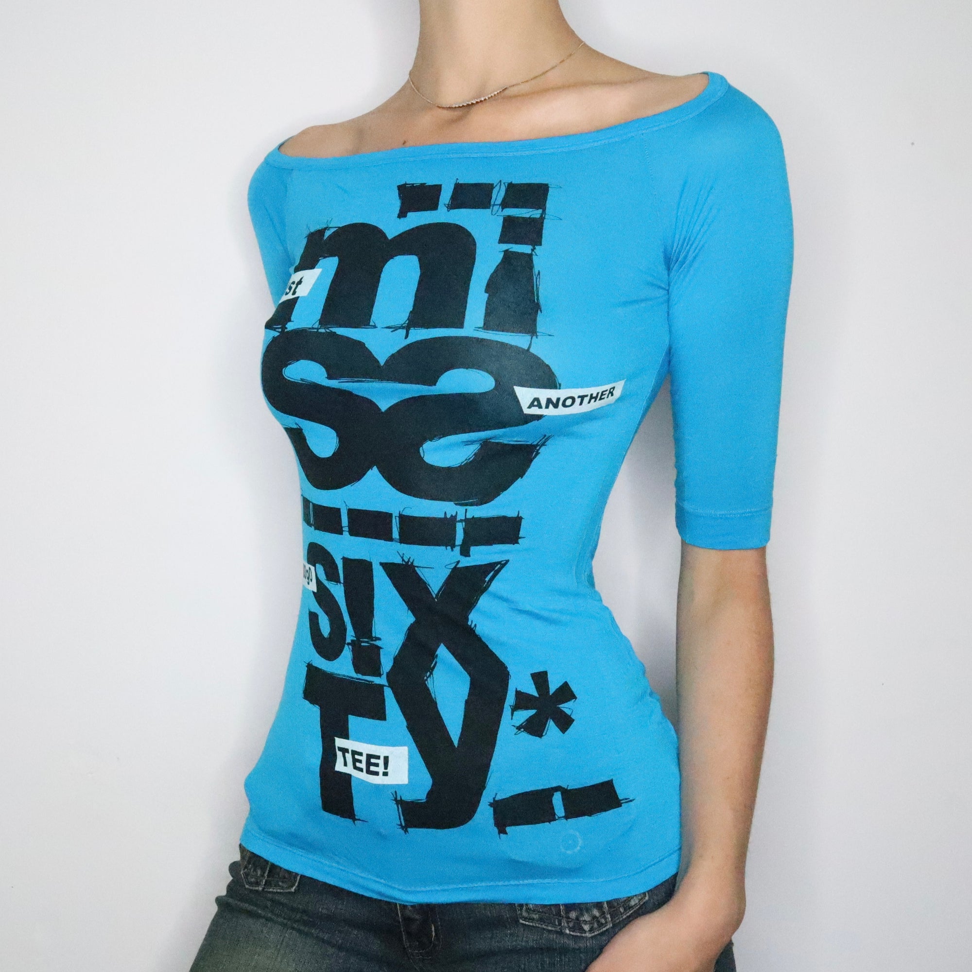 Blue Miss Sixty Graphic Tee (Small)