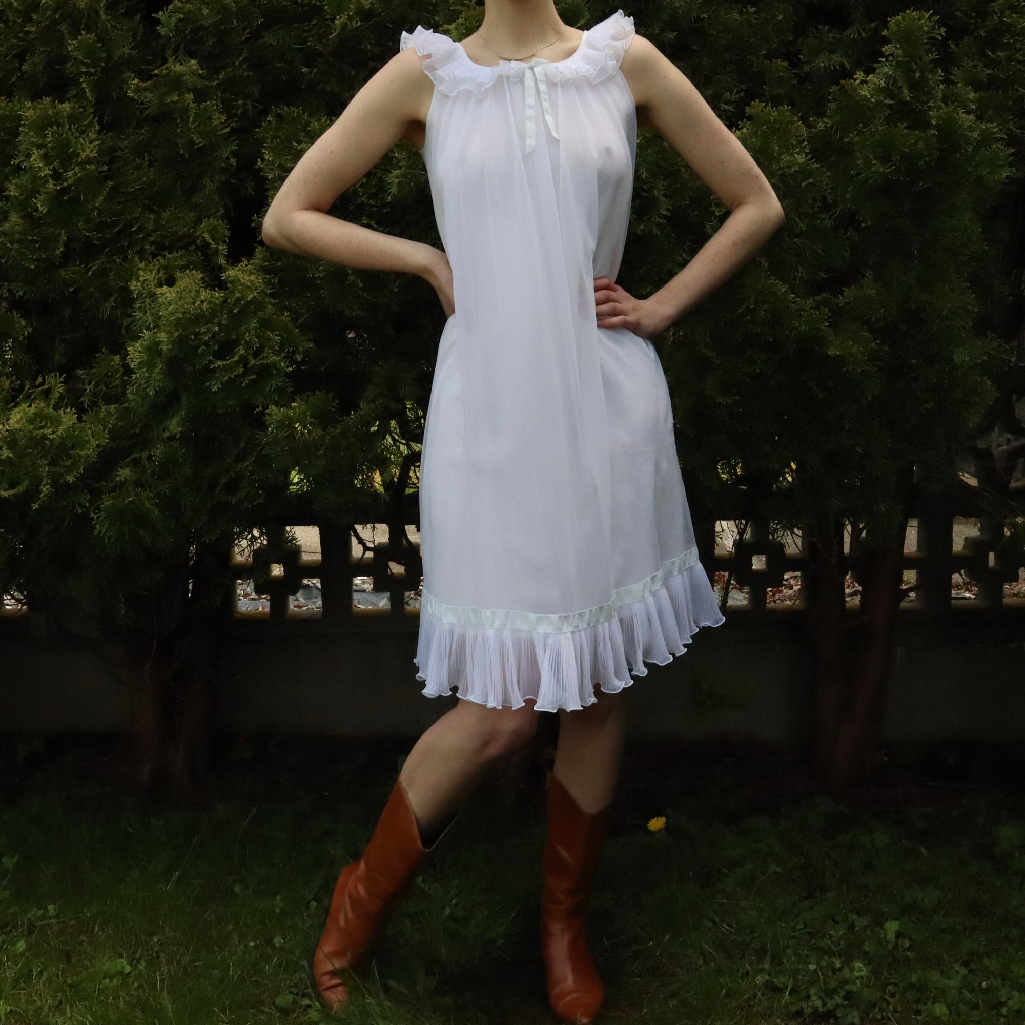 Ethereal White Babydoll Dress 
