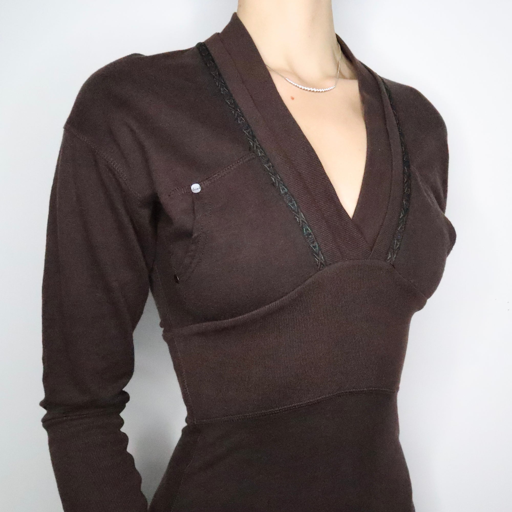Diesel Dark Brown Sweater Dress (XS)