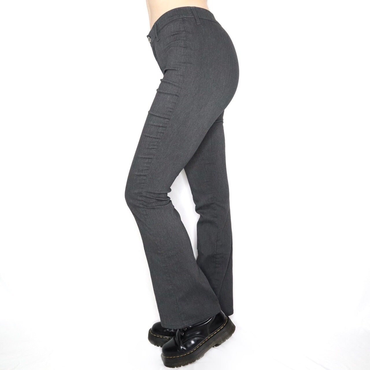 Vintage Y2K Stretchy Slate Grey Flare Pants