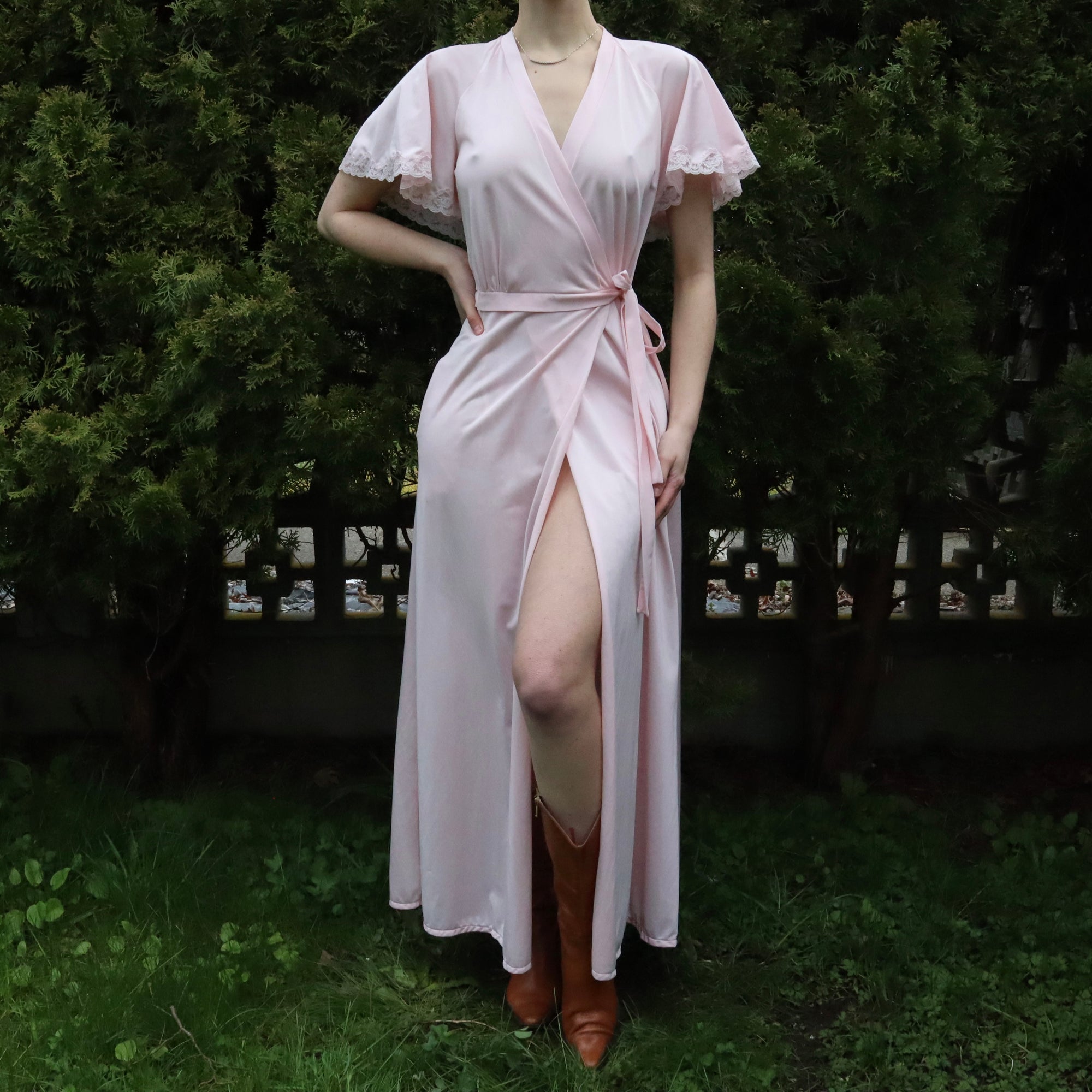 Pastel Pink Robe Light Petal Pink Robe - Imber Vintage