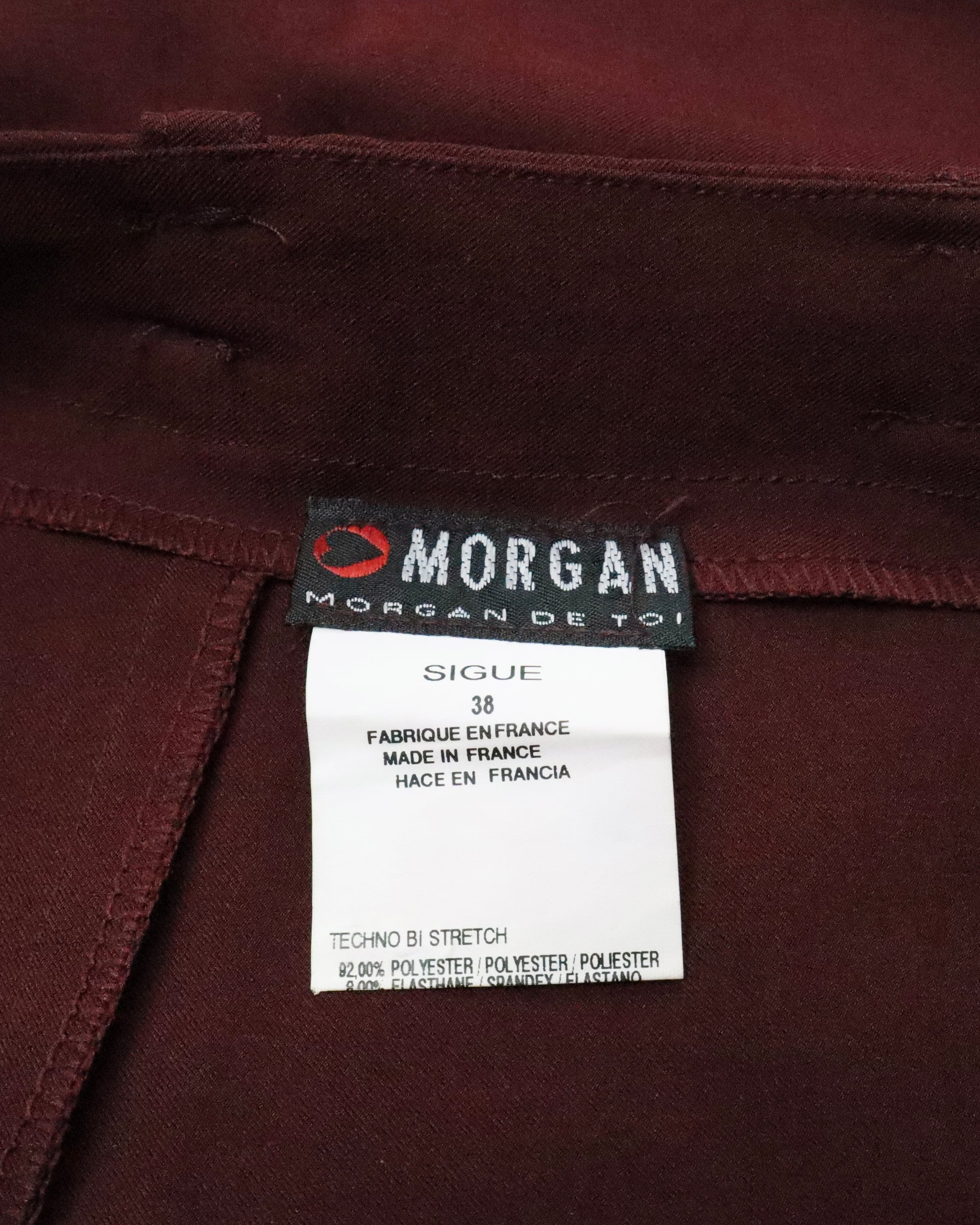 Morgan De Toi Burgundy Pencil Skirt (Small) 