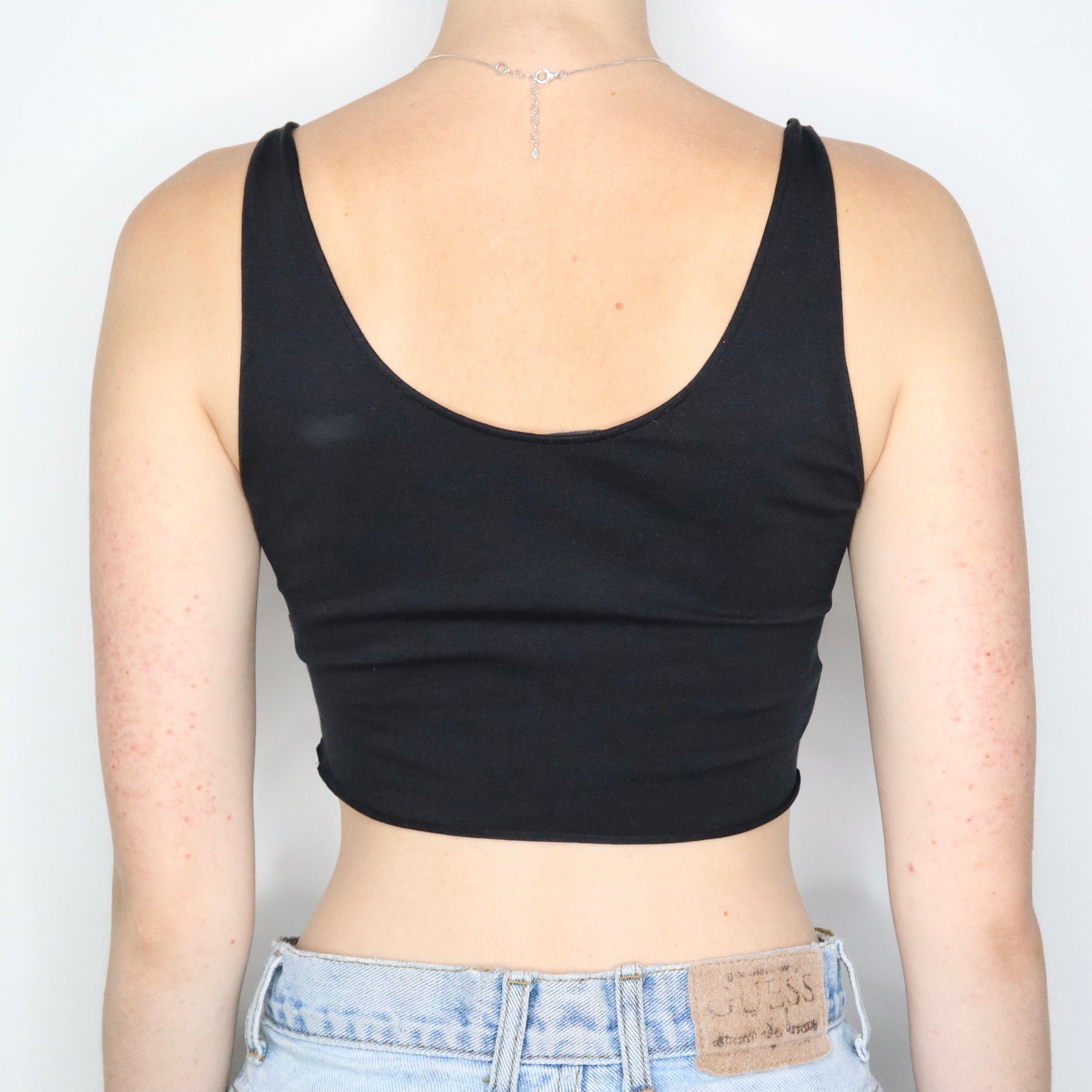 Vintage Early 2000s Moschino Cropped Black Tank Top