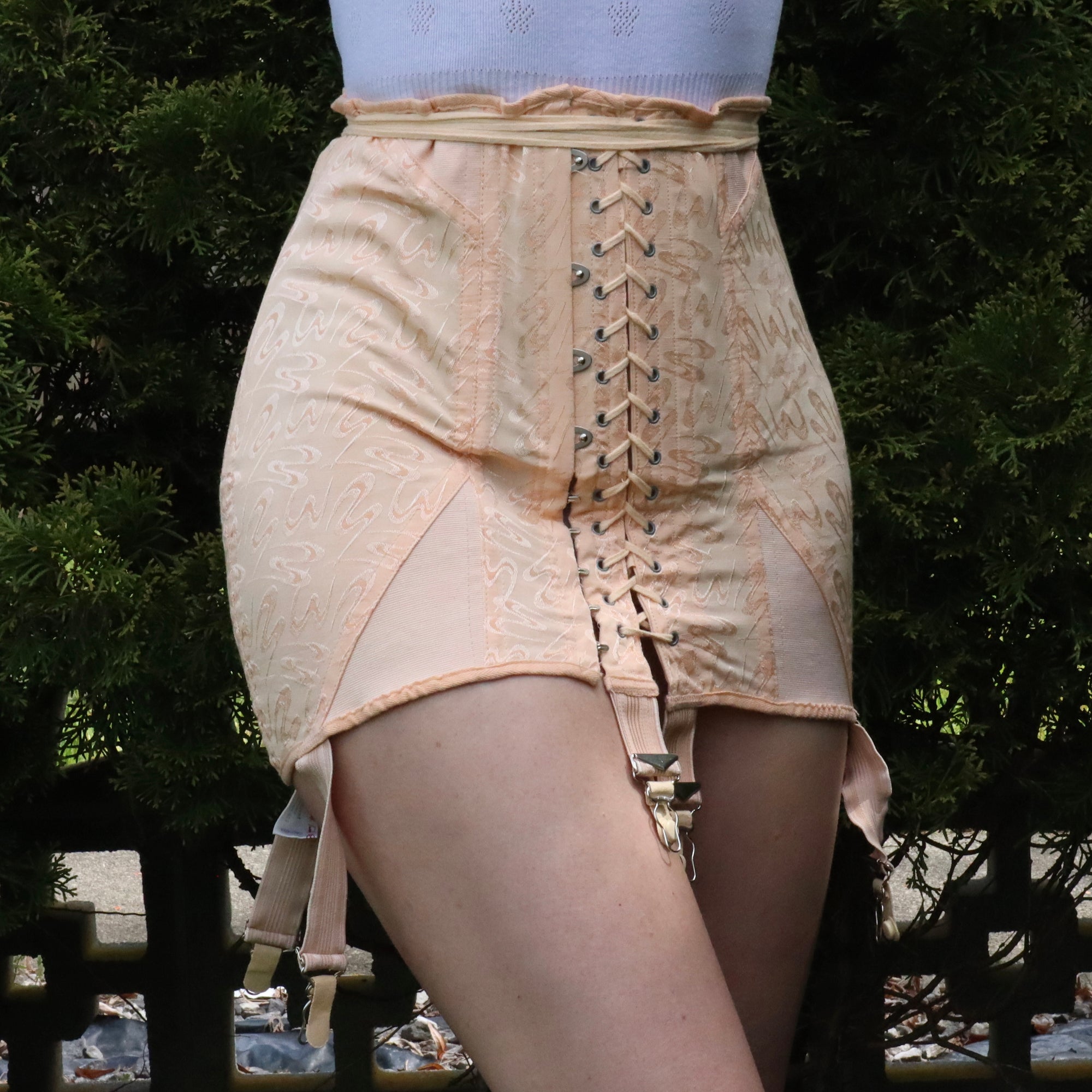 Peach Corset Girdle Skirt (Medium)