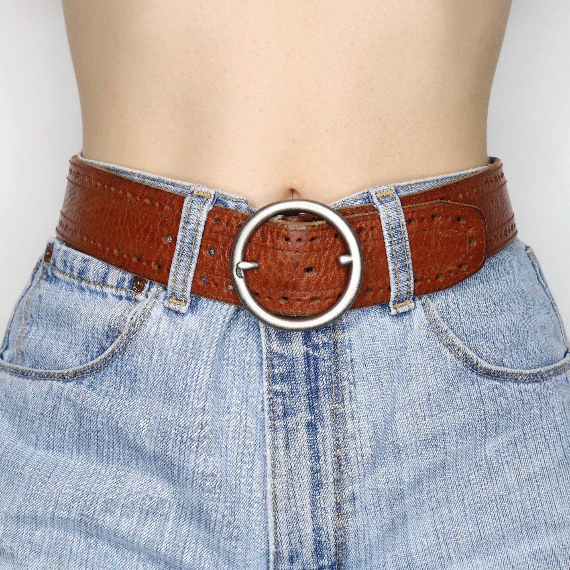 Brown Leather Belt 