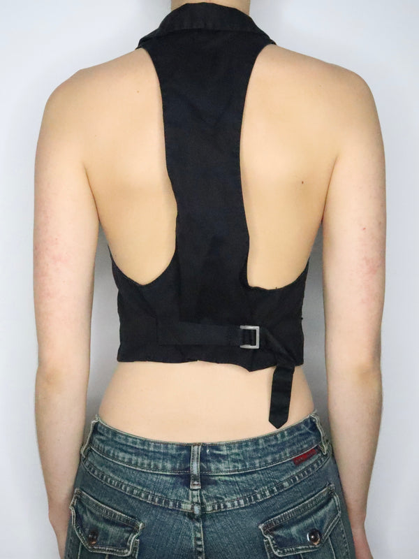 Black Mini Vest (M-L) - Imber Vintage