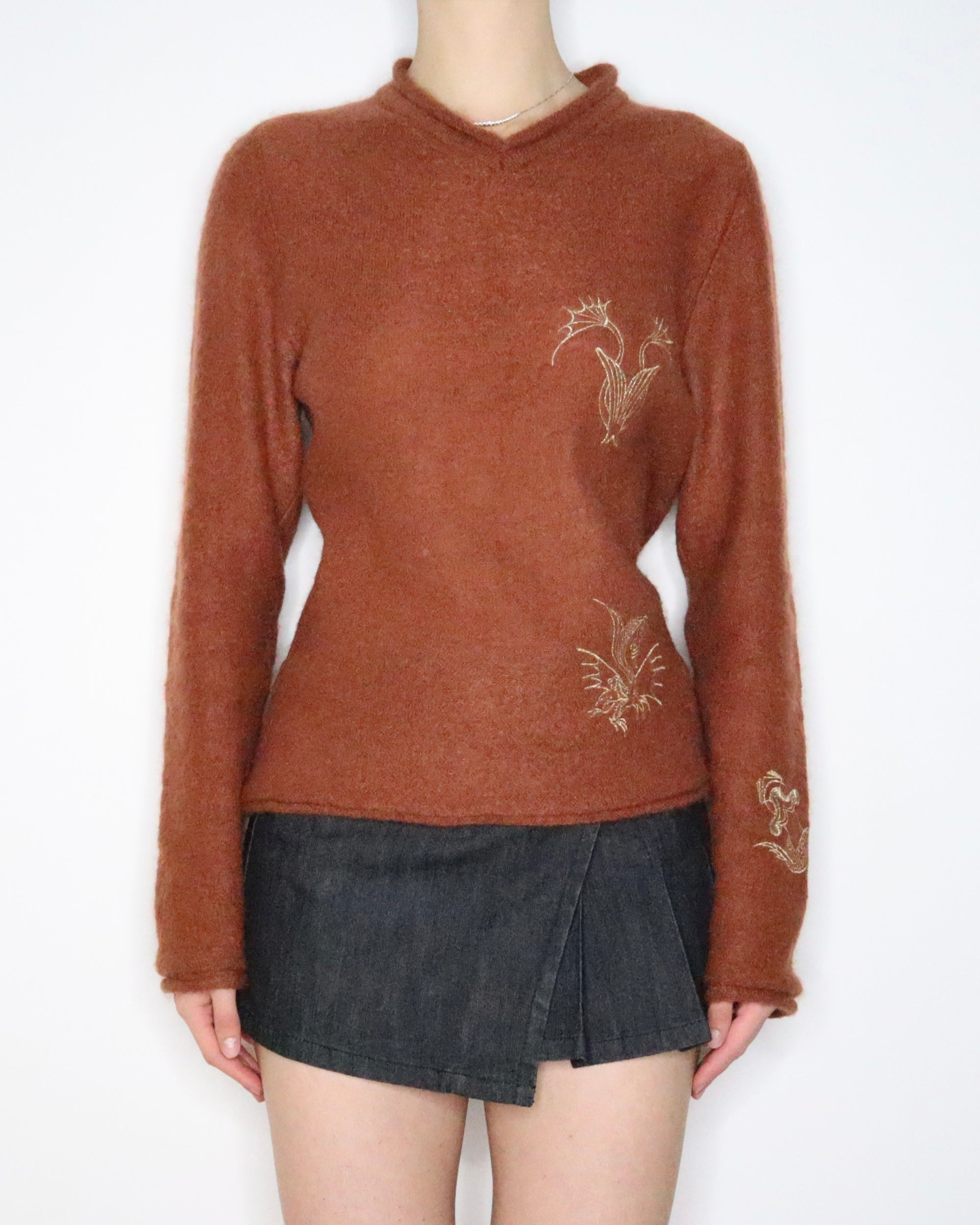 Cavalli Rust Mohair Sweater (L-XL) 