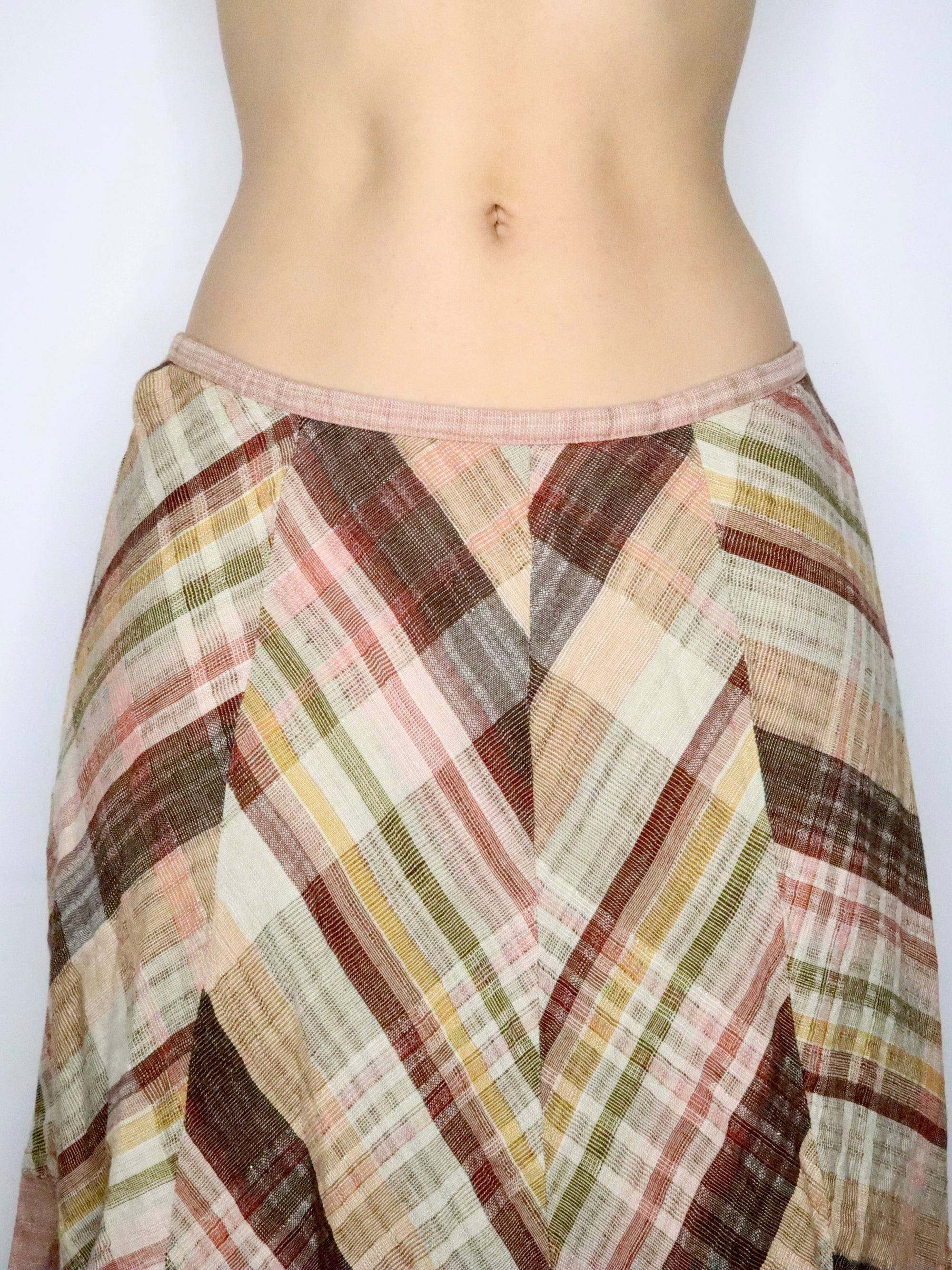 Plaid Midi Skirt (Small) 