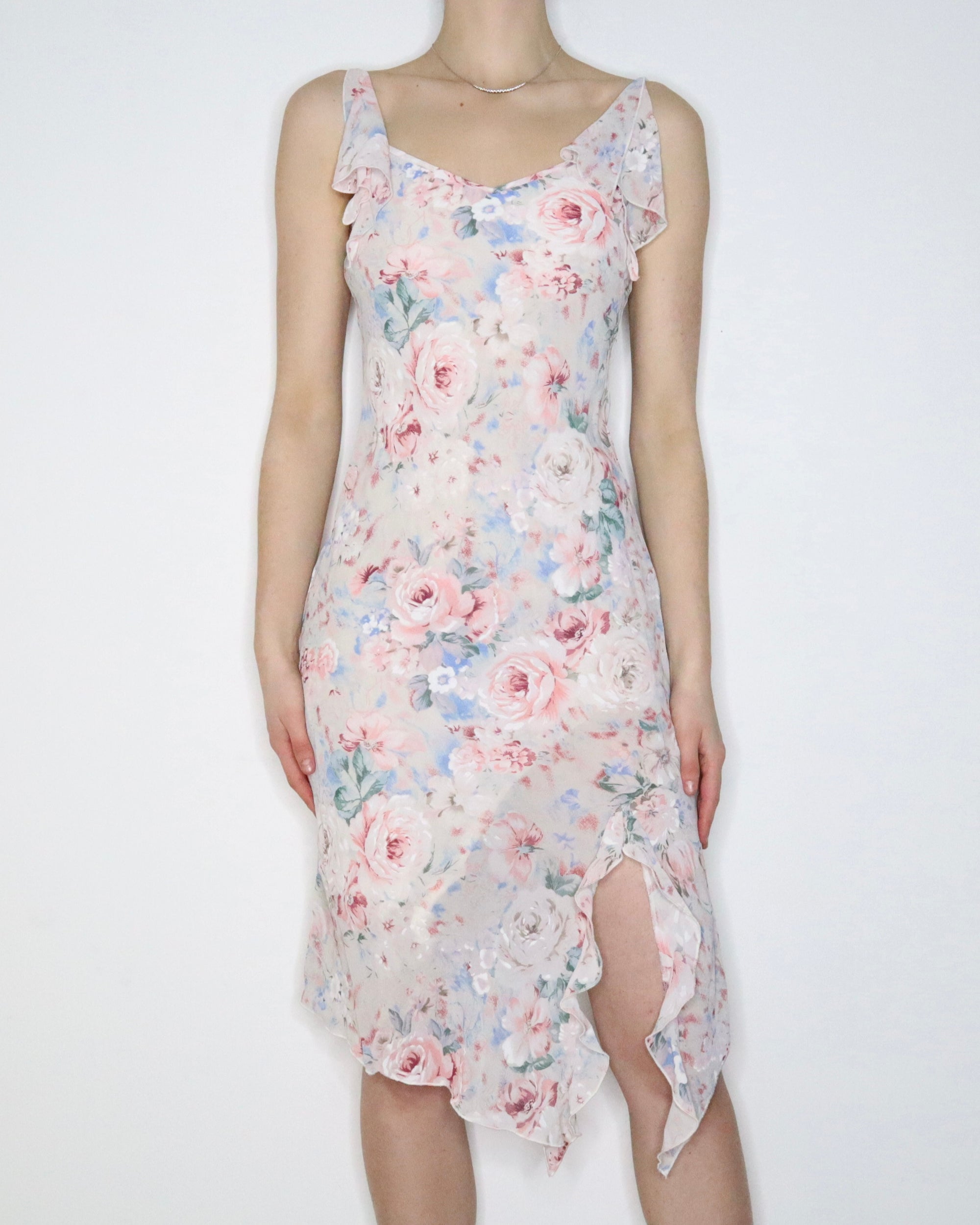 Pastel Floral Dress (Small) 