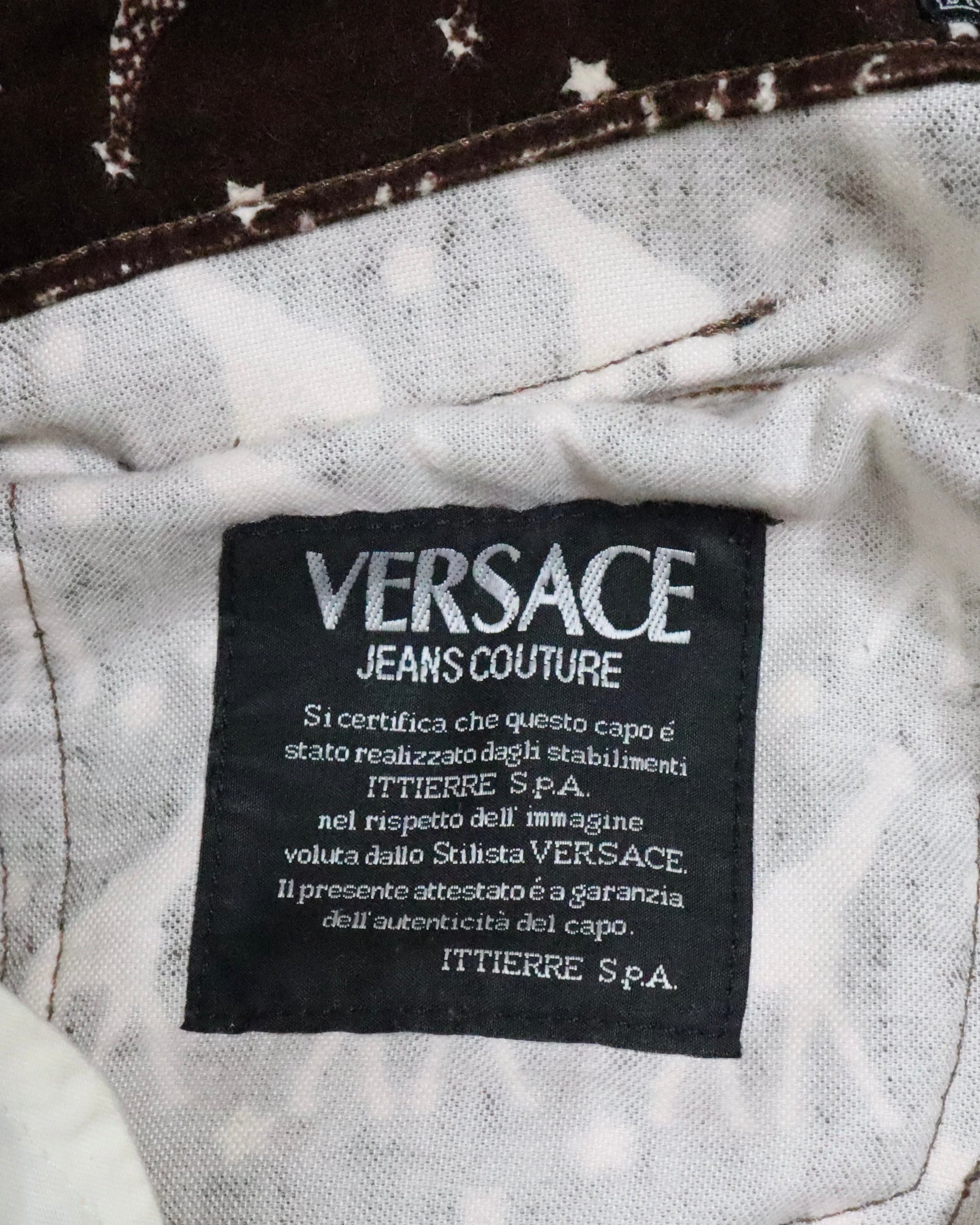 Versace Velvet Giraffe Pants (Small) 