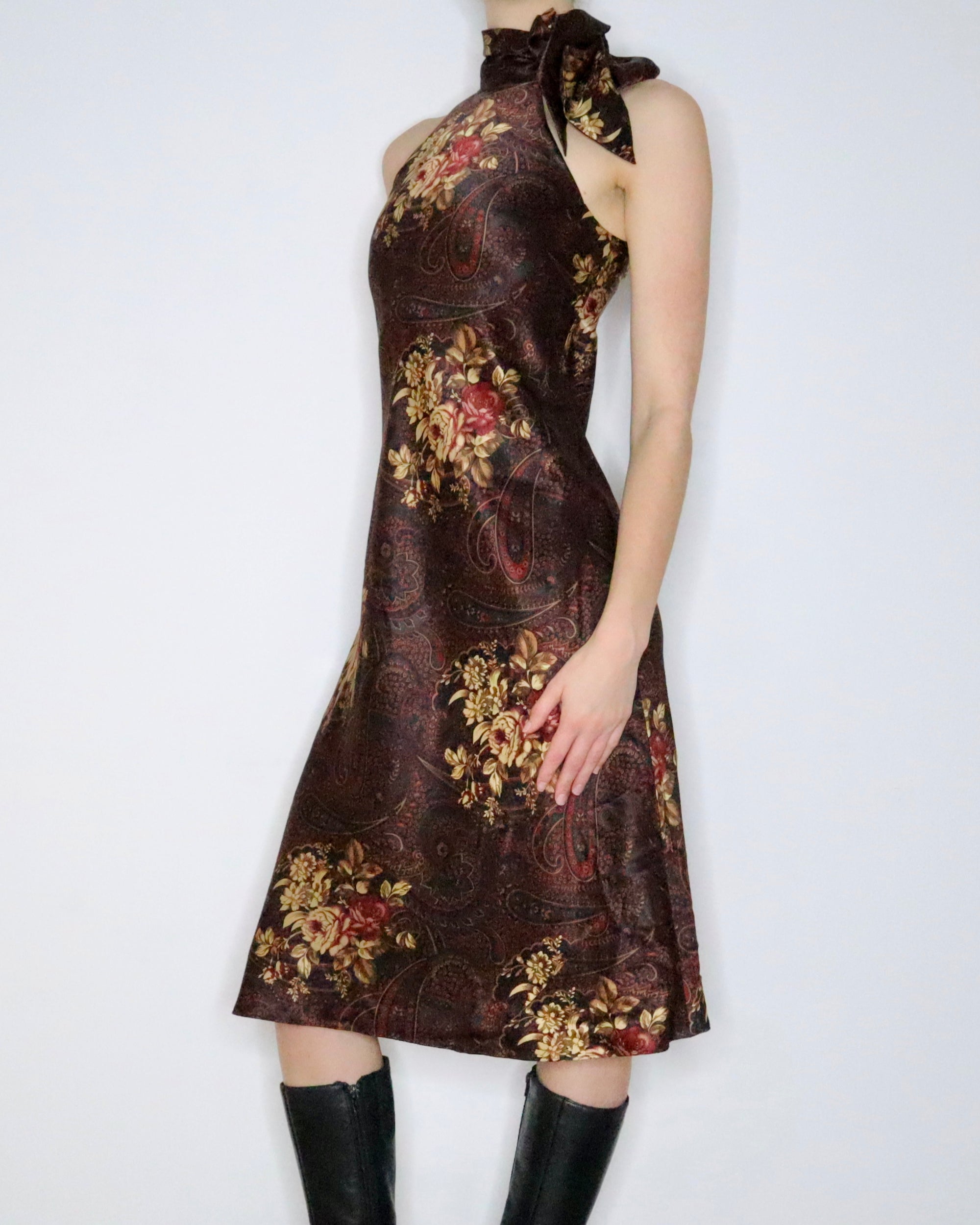 Ralph Lauren Paisley Silk Midi Dress (Medium)