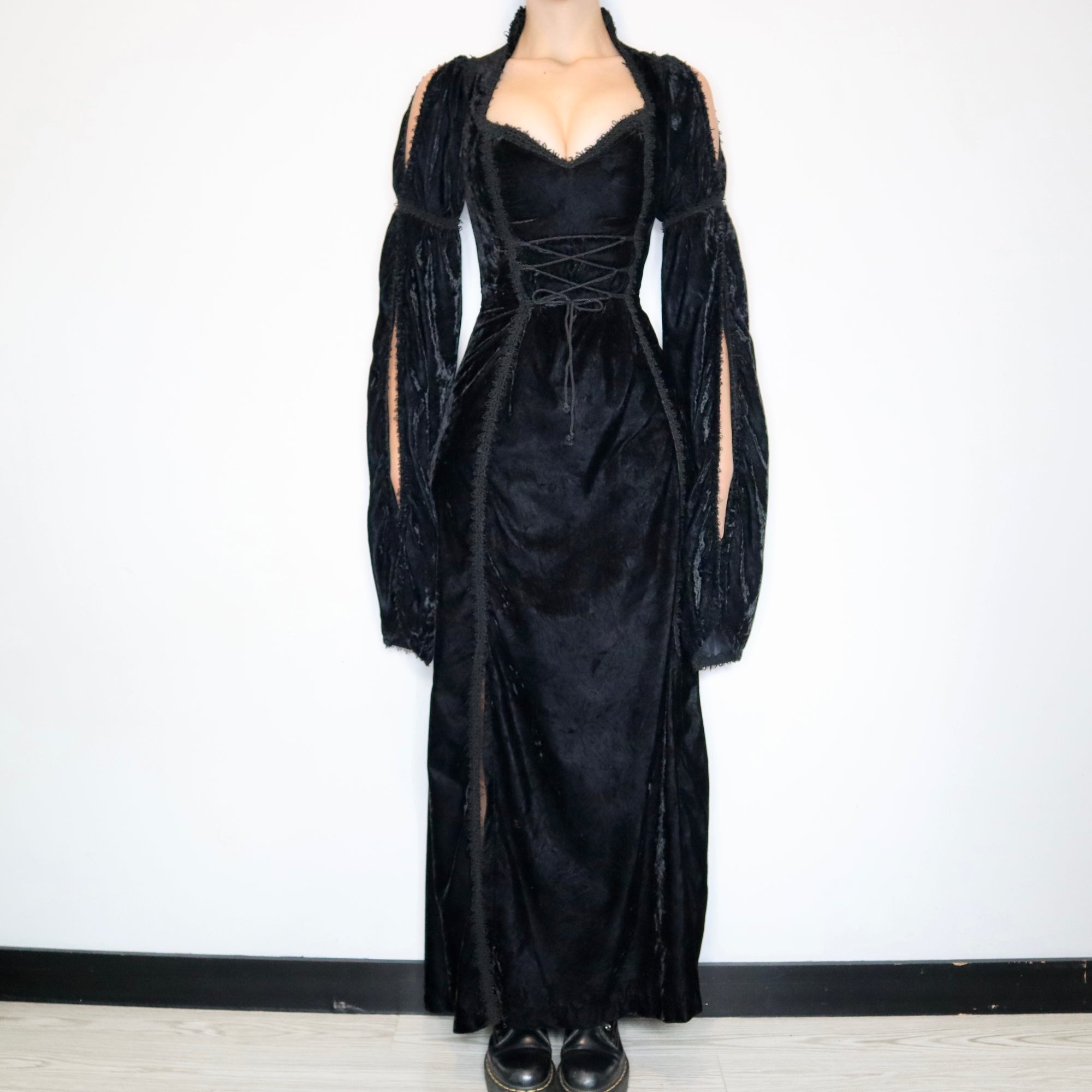 Rare Vintage 90s Goth Queen Gown