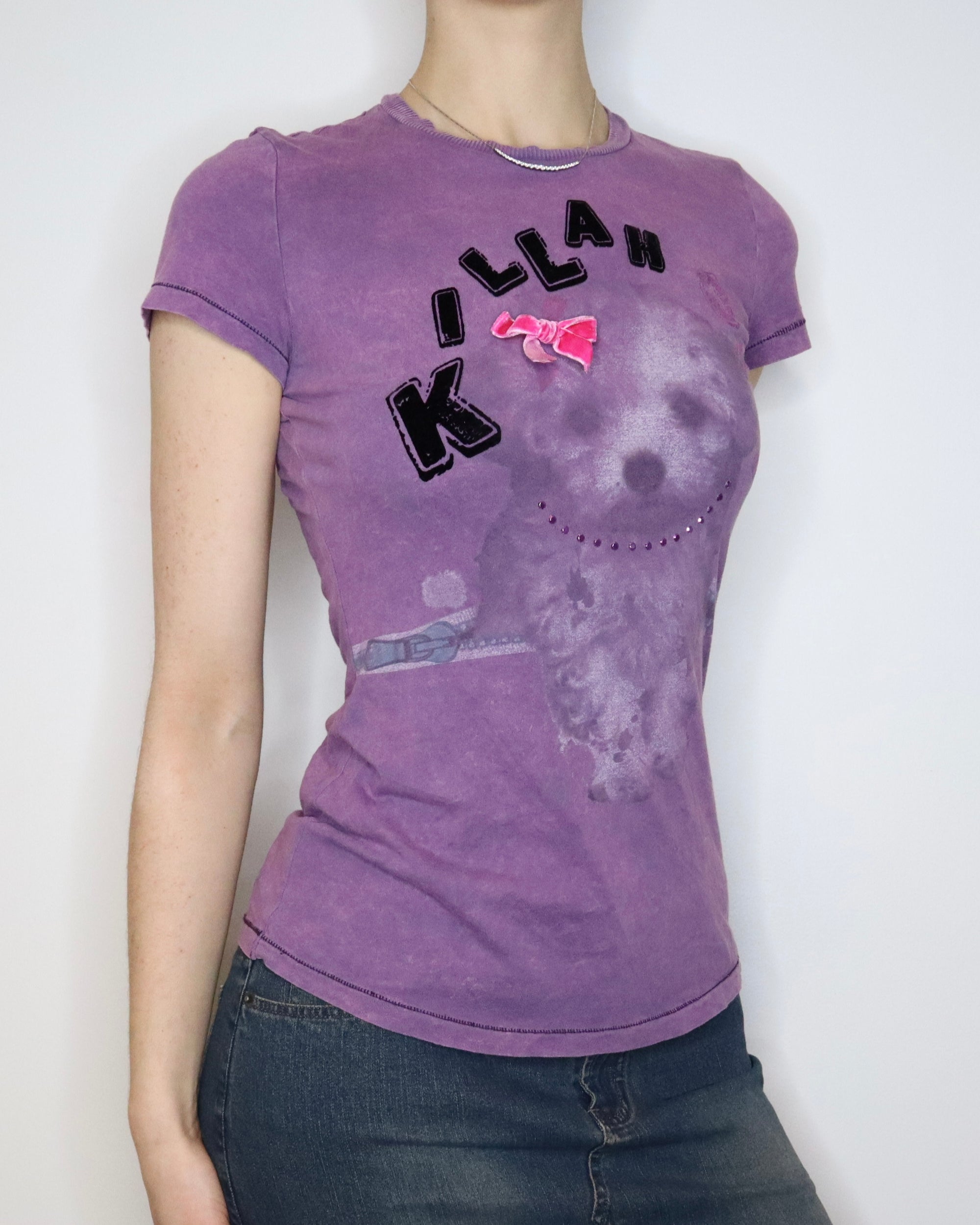 Cute Purple Graphic Tee (Small) 