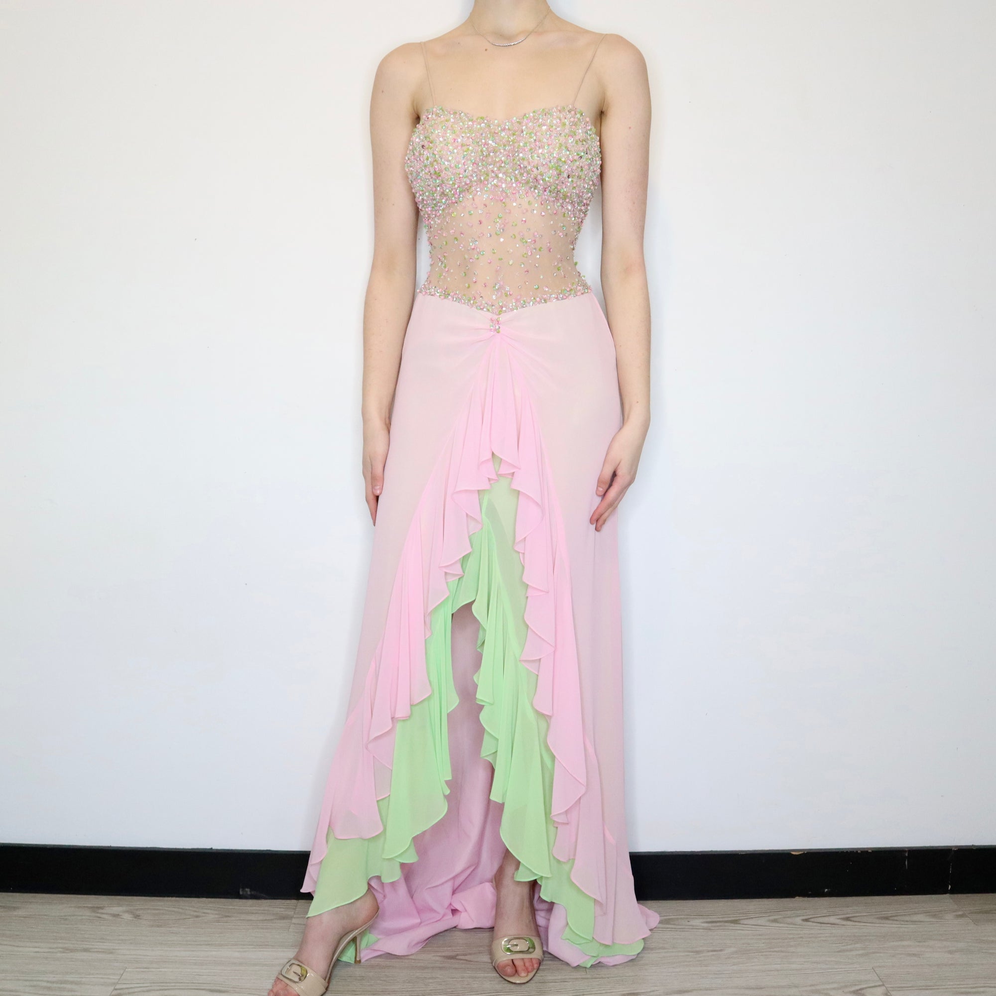 Y2K Princess Prom Dress - Imber Vintage Y2K Princess Prom Dress - Imber Vintage