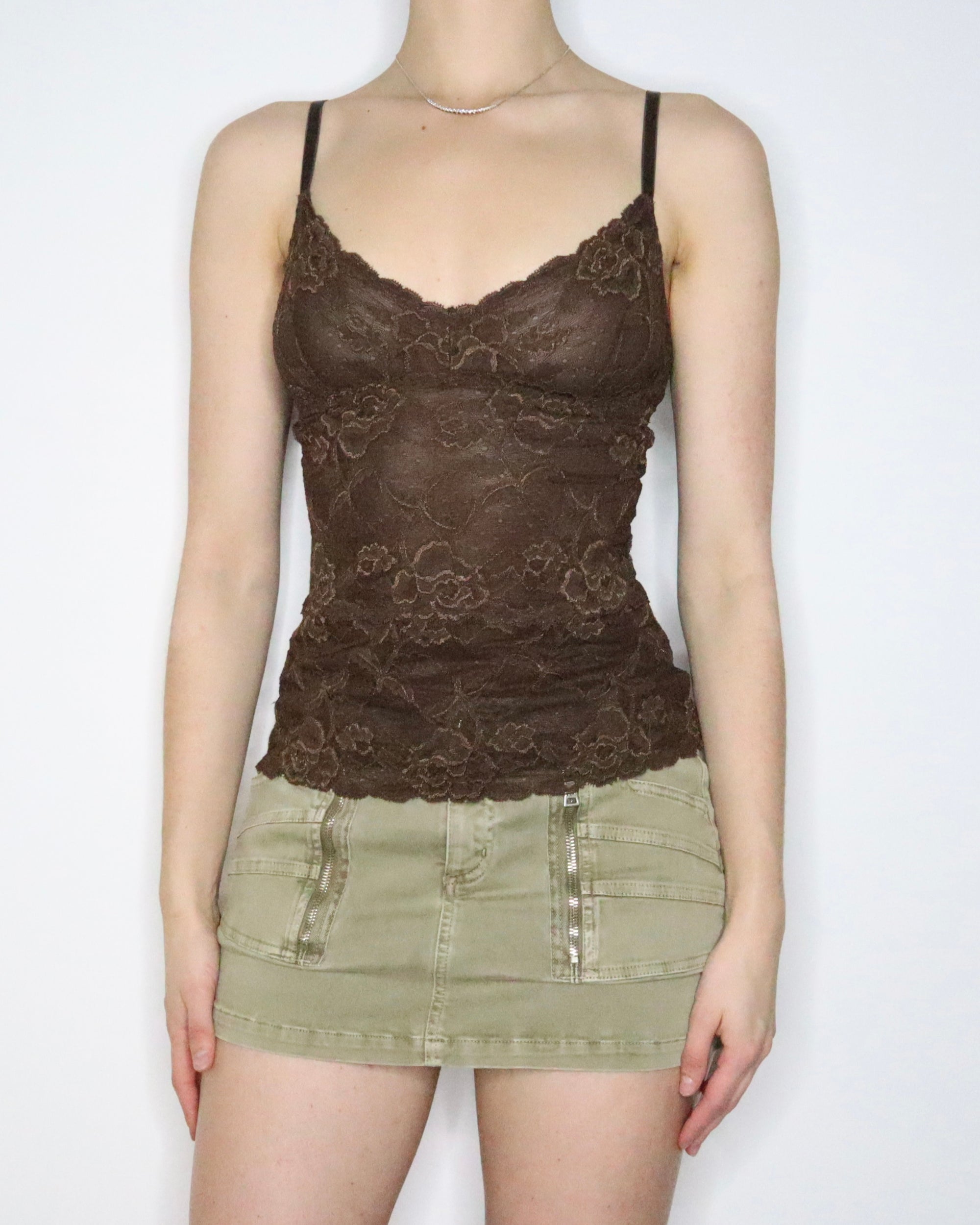 Brown Lace Camisole (Small) 