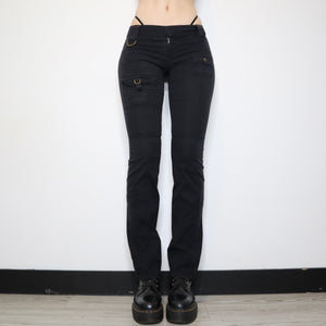 Vintage GUESS JEANS Women Black Pants/low Waist Pants/casual