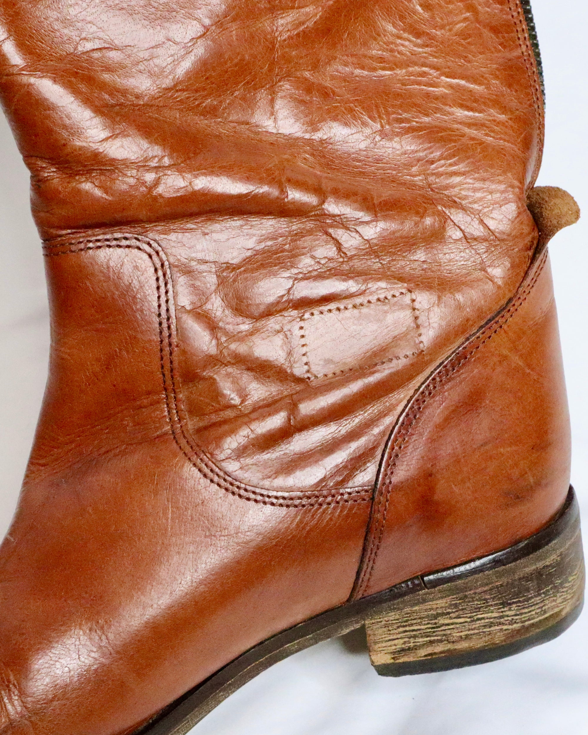 Brown Leather Riding Boots (7.5 US/38 EU) 