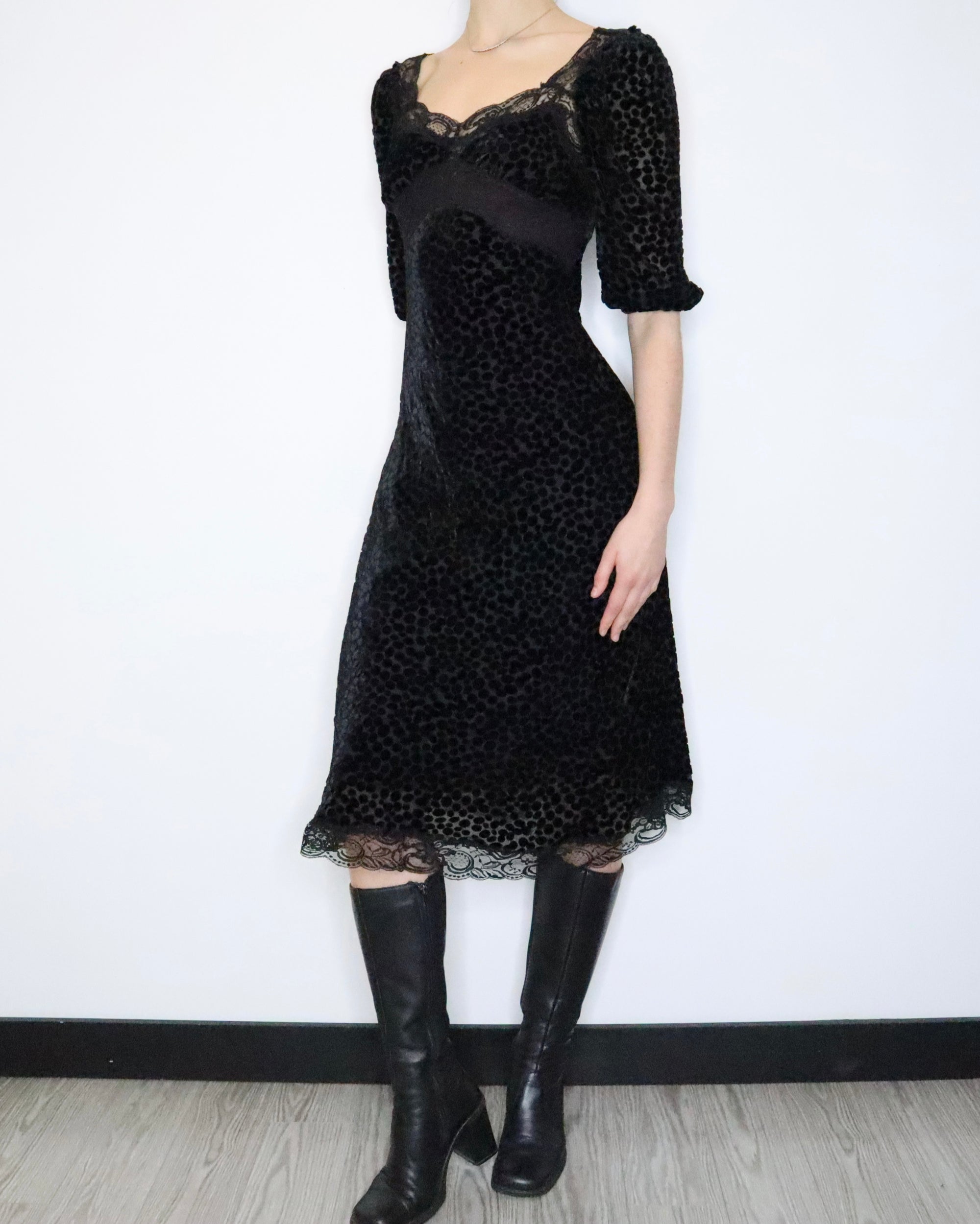 Black Midi Dress (Small) 