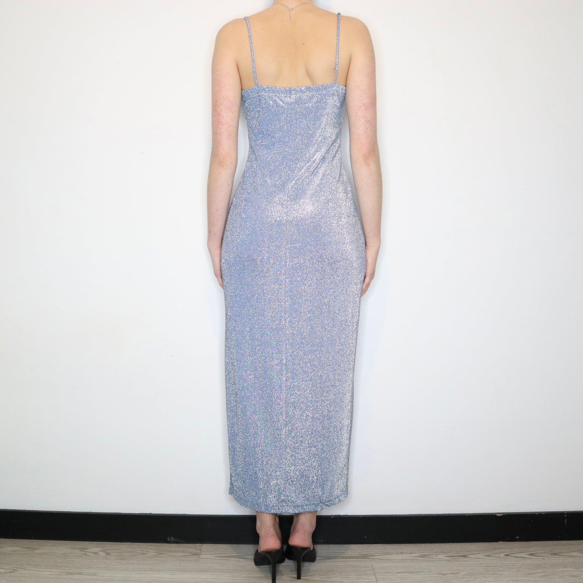 Light Blue Glitter Gown - Imber Vintage Light Blue Glitter Gown - Imber Vintage