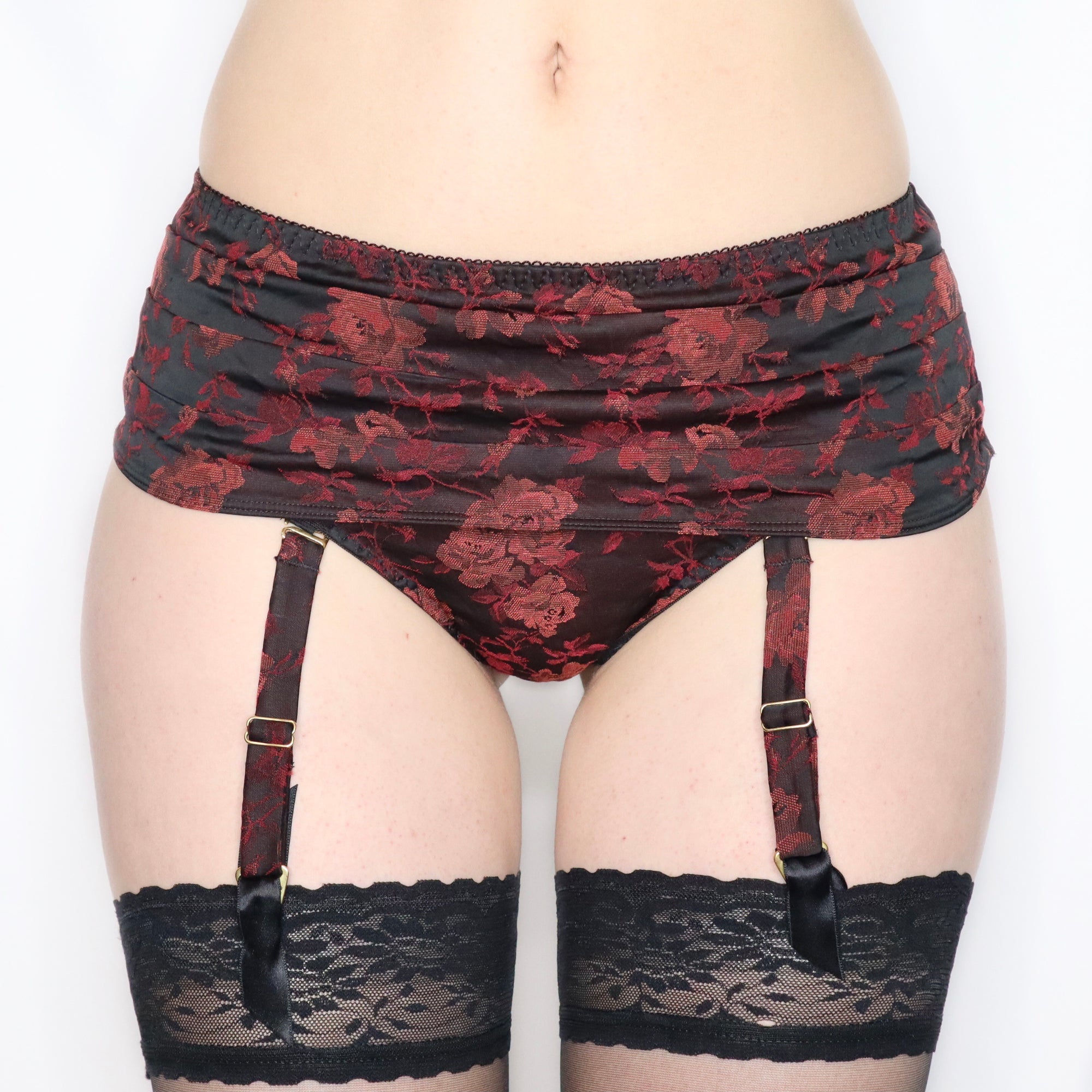 Agent Provocateur Sexy Black and Red Rose Knickers