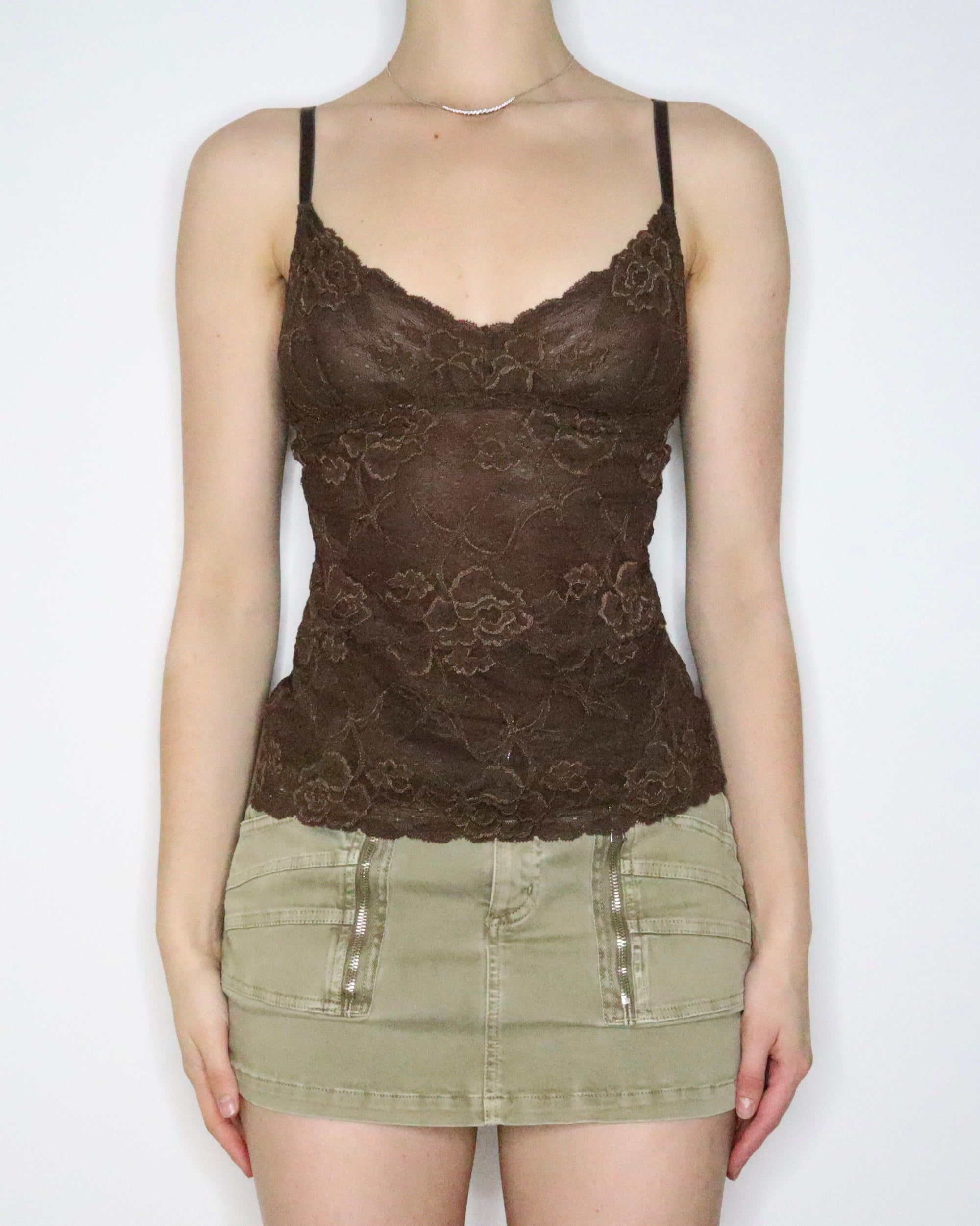 Brown Lace Camisole (Small) 
