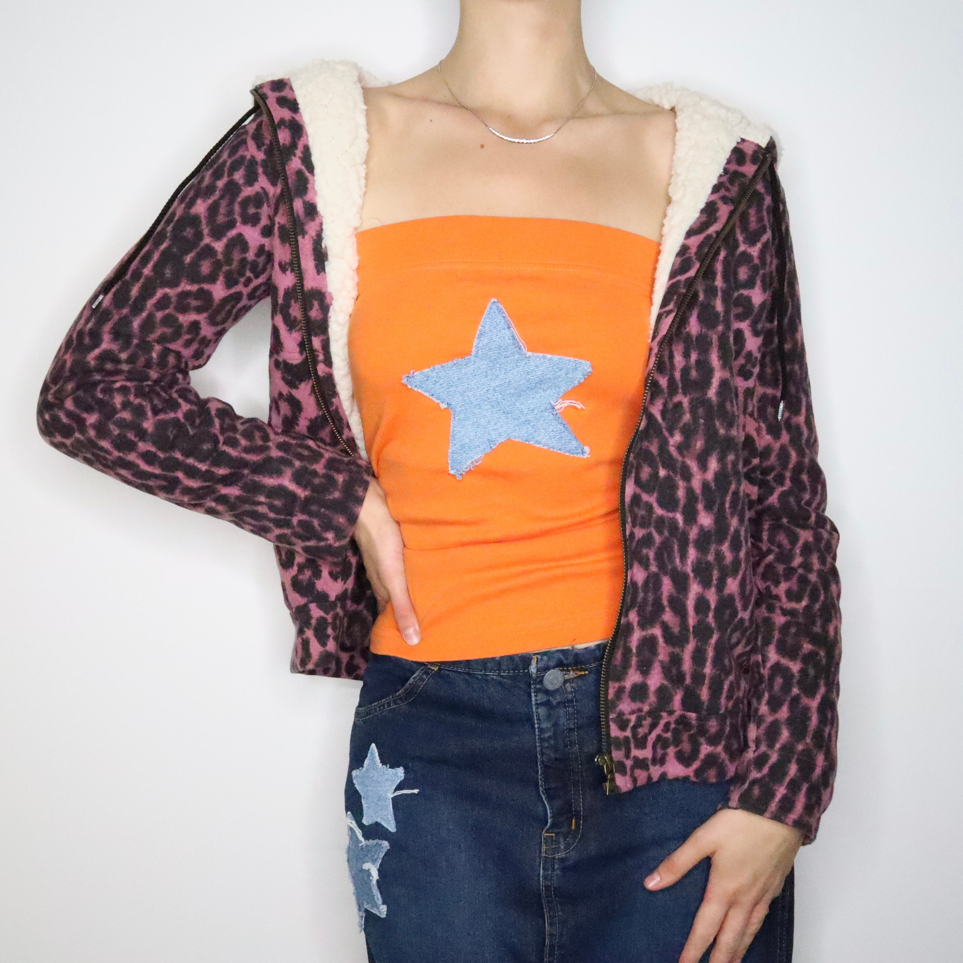 Hysteric Glamor Pink Cheetah Print Hoodie (S-L) - Imber Vintage