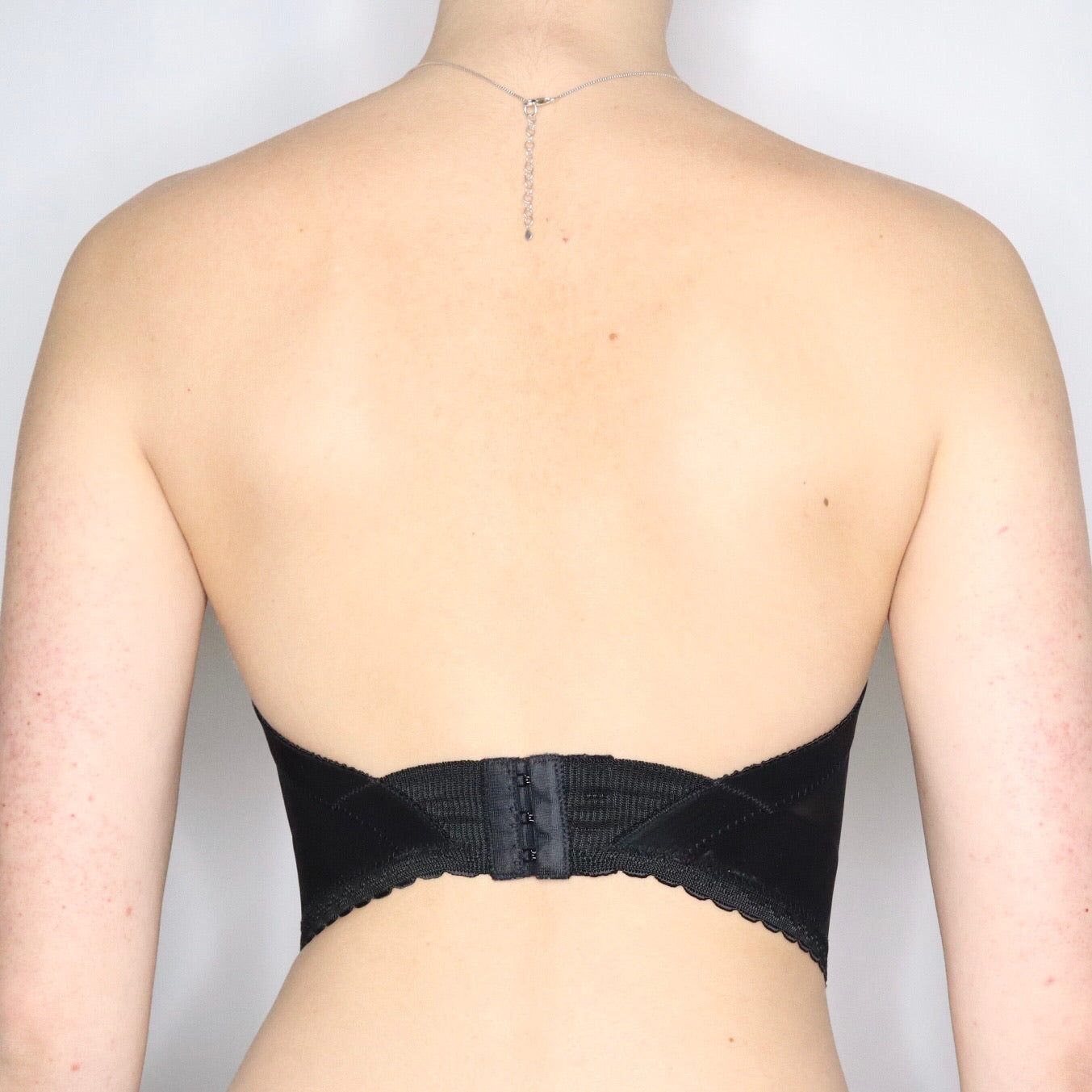Vintage 80s Sheer Black Lace Cropped Bustier