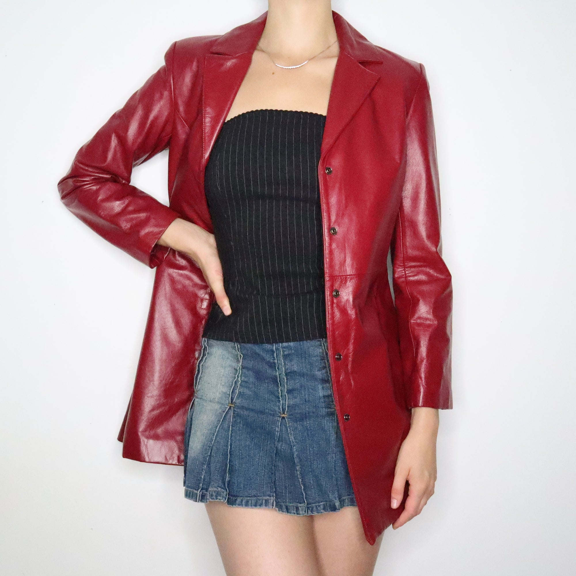 Buy TBOJ Ceery Color Faux Leather Jacket for Women (XX-Large) at Amazon.in