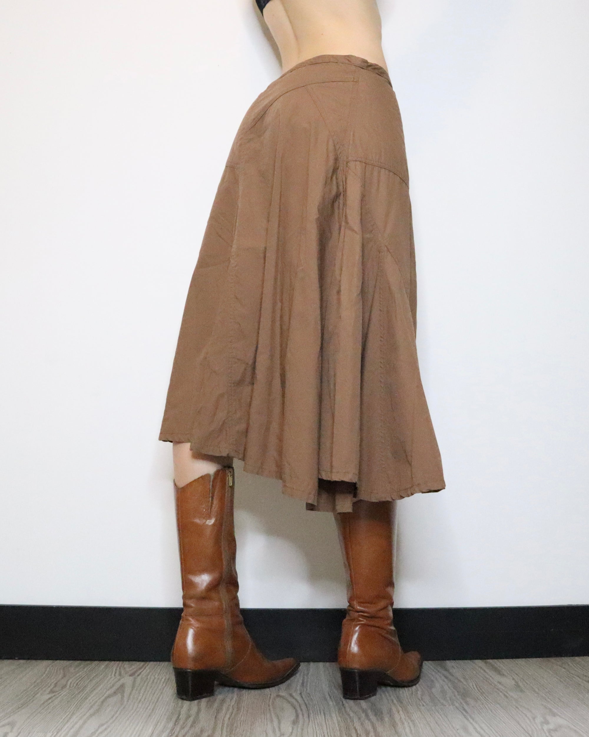 Brown Boho Maxi Skirt (Medium) 