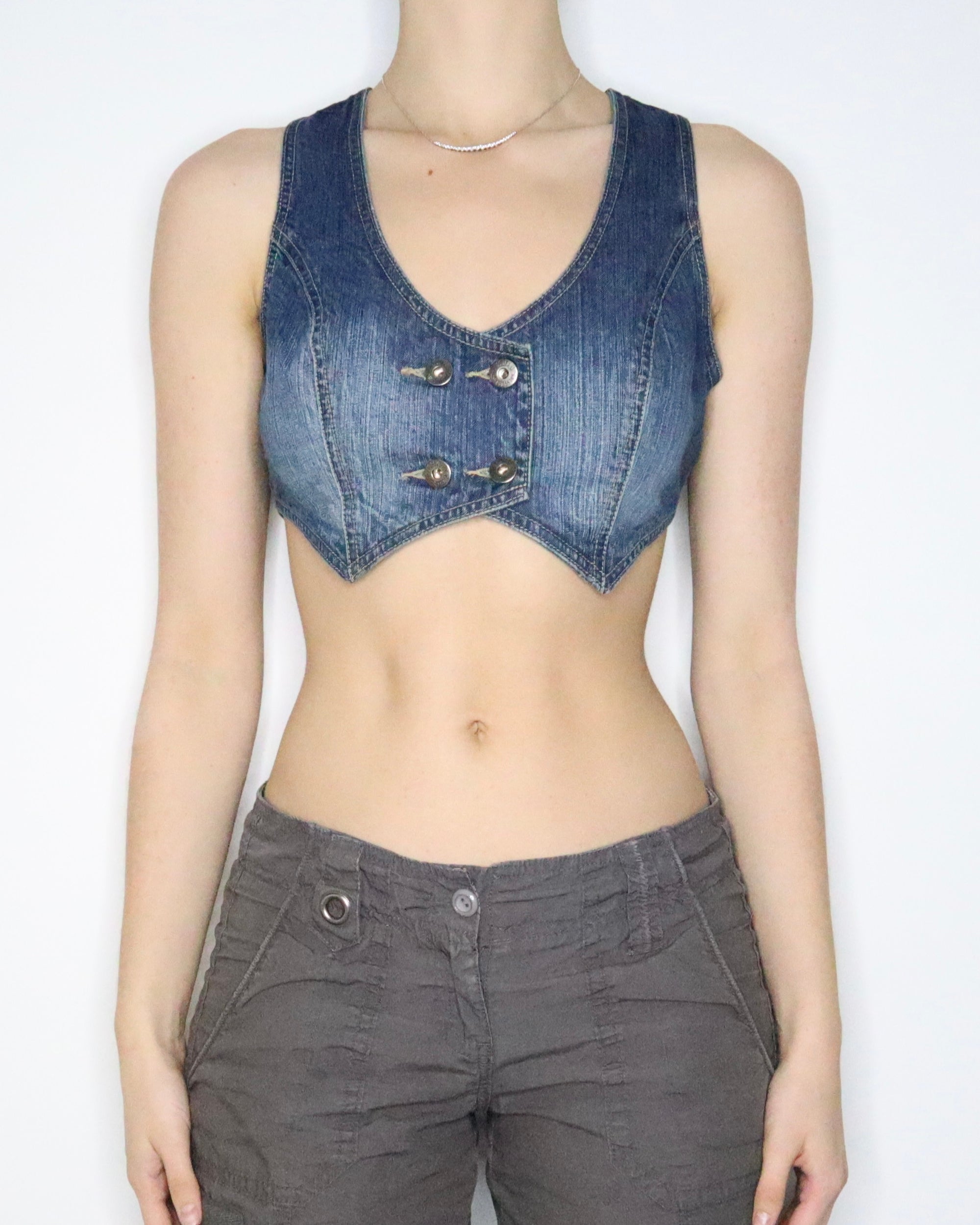 Guess Denim Mini Vest (Medium) 